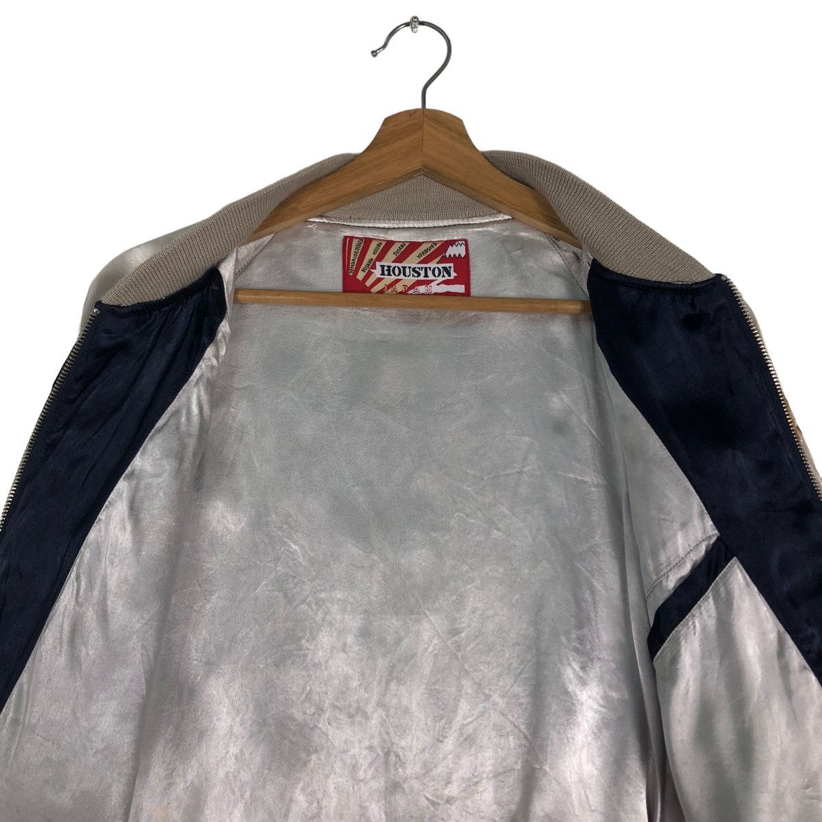 Japanese Brand 🔥Vintage Satin Sukajan Bomber Jacket Big Logo Houston USA Size US M / EU 48-50 / 2 - 12 Thumbnail