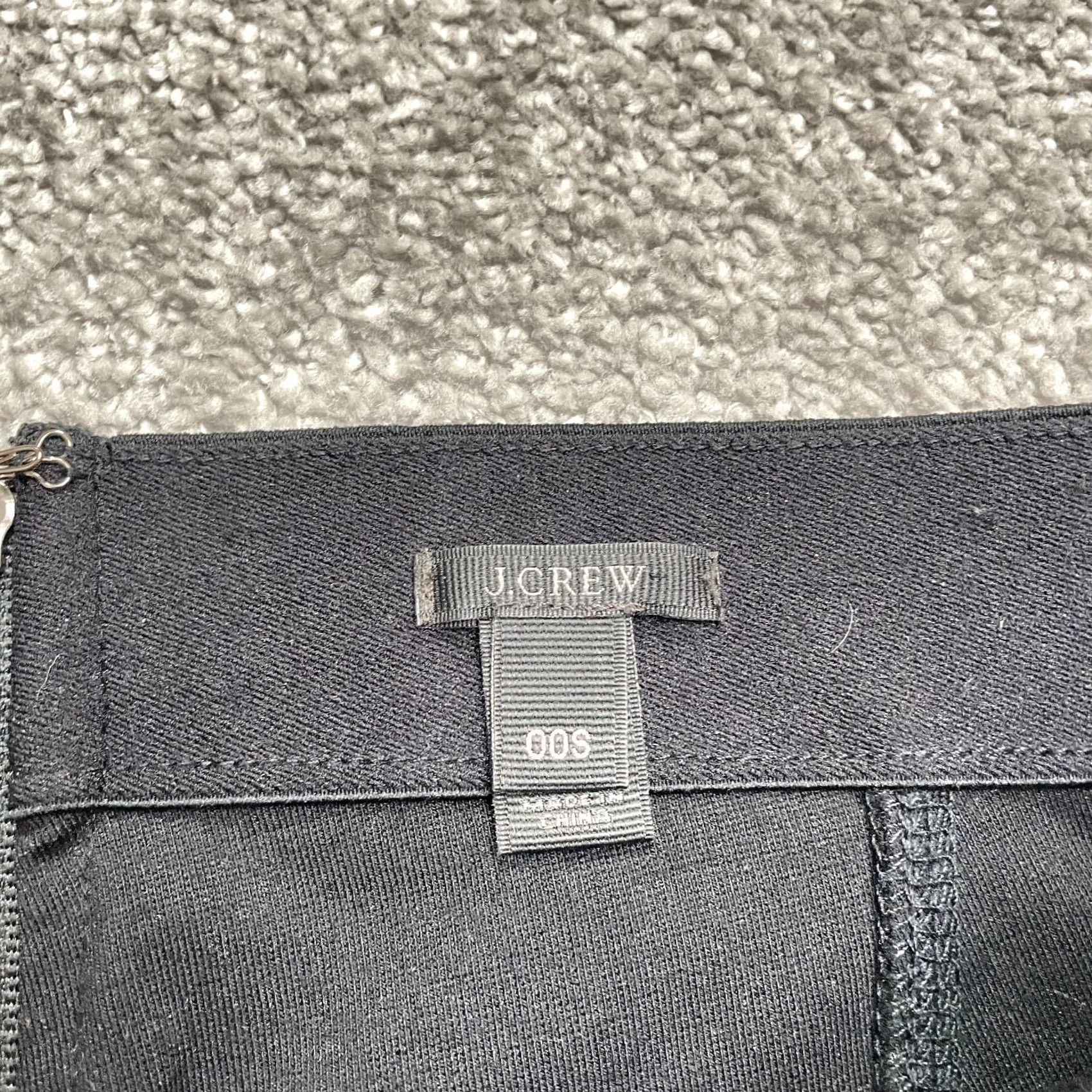 J.Crew J. Crew Pixie Pants Womens 00S Black Mid Rise Cropped Slim Stretch Knit Front Flat Front Zipper Size 24" / US 00 / IT 34 - 4 Thumbnail
