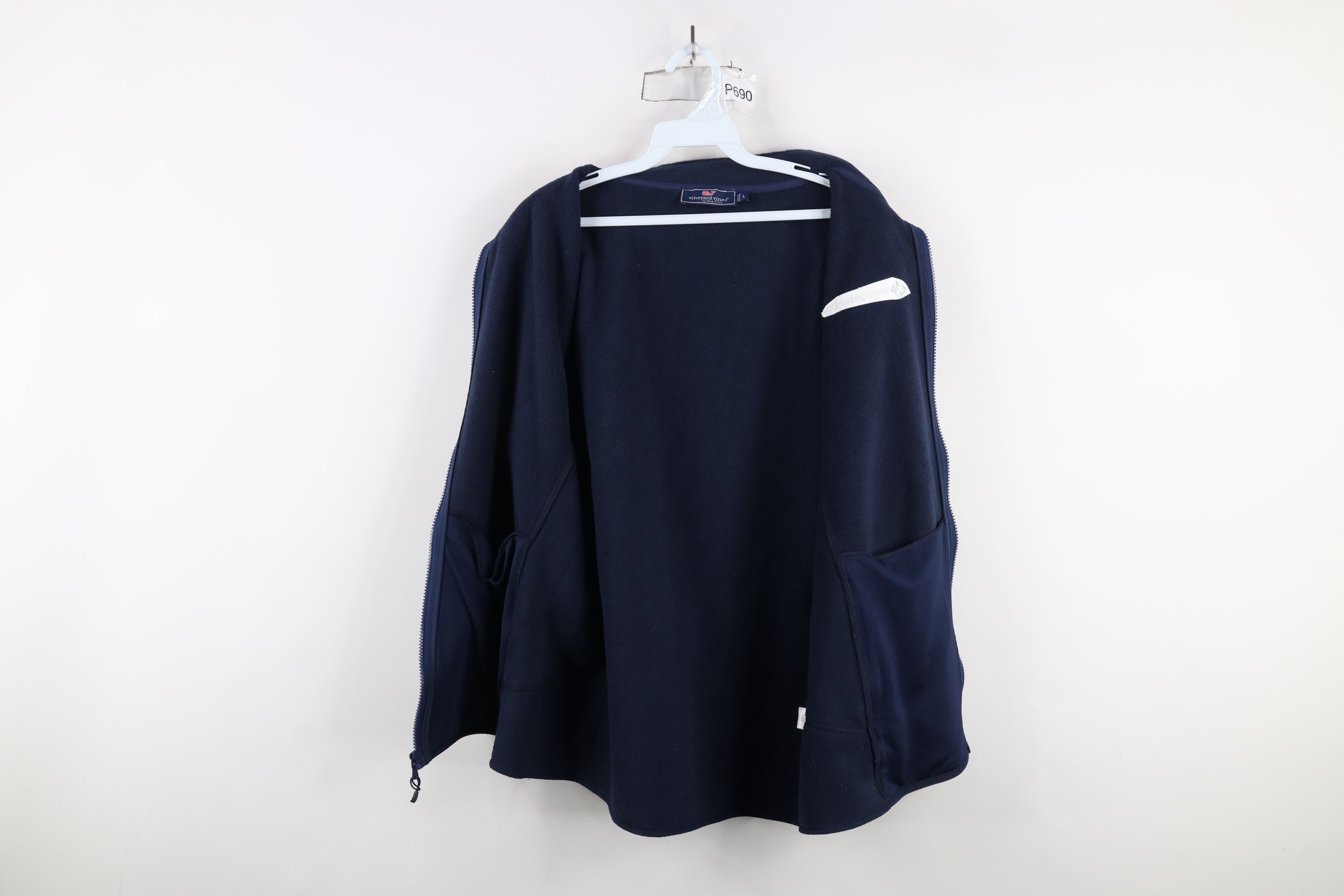 Vineyard Vines × Vintage Vineyard Vines Fleece Harbor Full Zip Vest Jacket Navy Blue Size US L / EU 52-54 / 3 - 8 Thumbnail