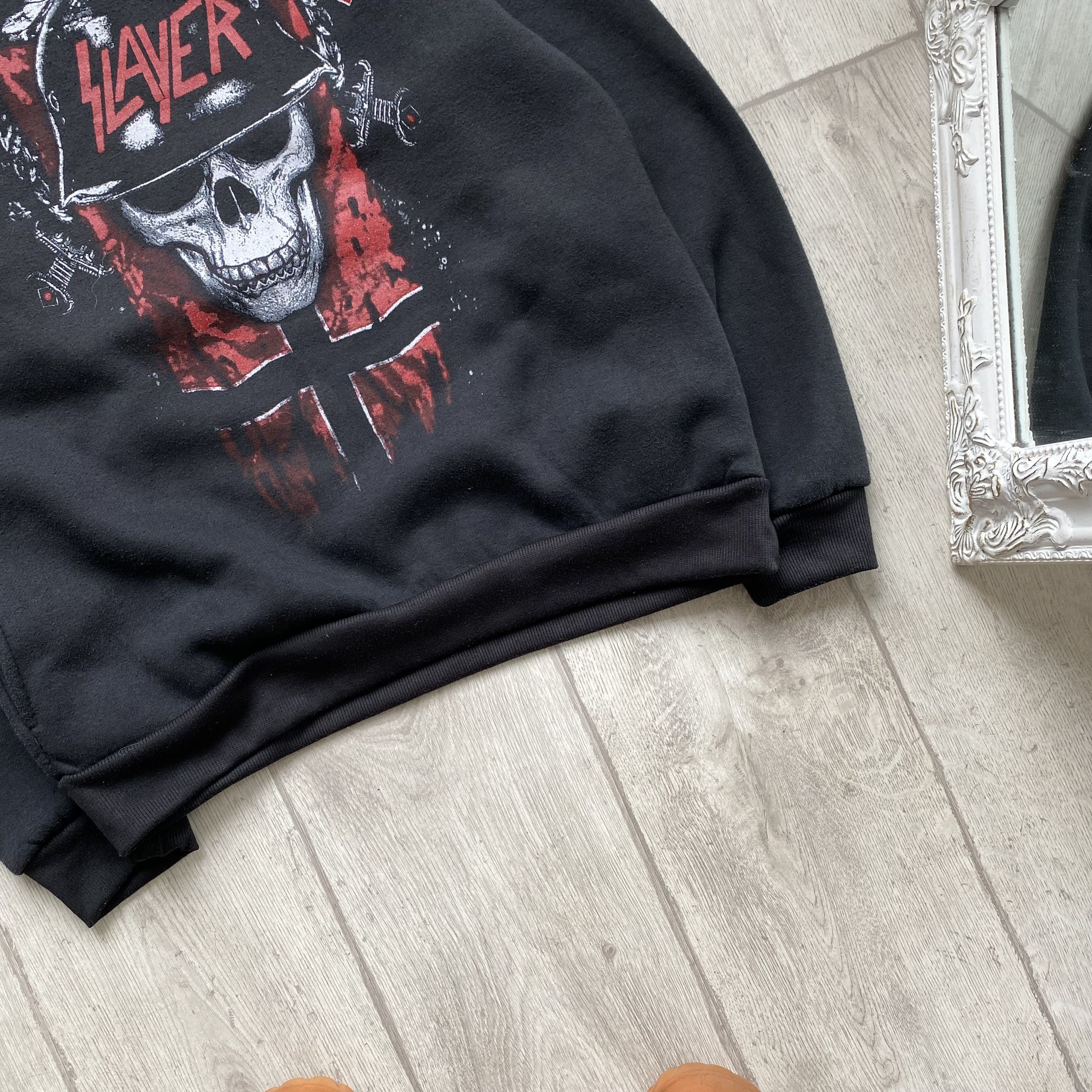 Band Tees 💀 Slayer Metal Band Hoodie 666 skull print Rock Band tee Size US S / EU 44-46 / 1 - 2 Thumbnail
