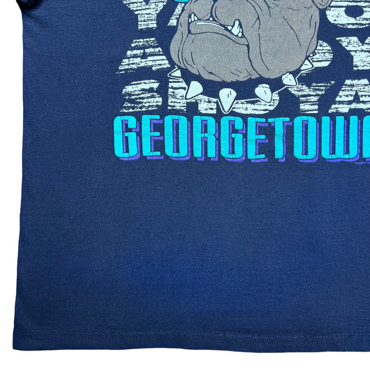 NCAA × Vintage Vintage 1990s NCAA Georgetown Hoyas 3D Spell Out Graphic Tee Size US XL / EU 56 / 4 - 6 Thumbnail