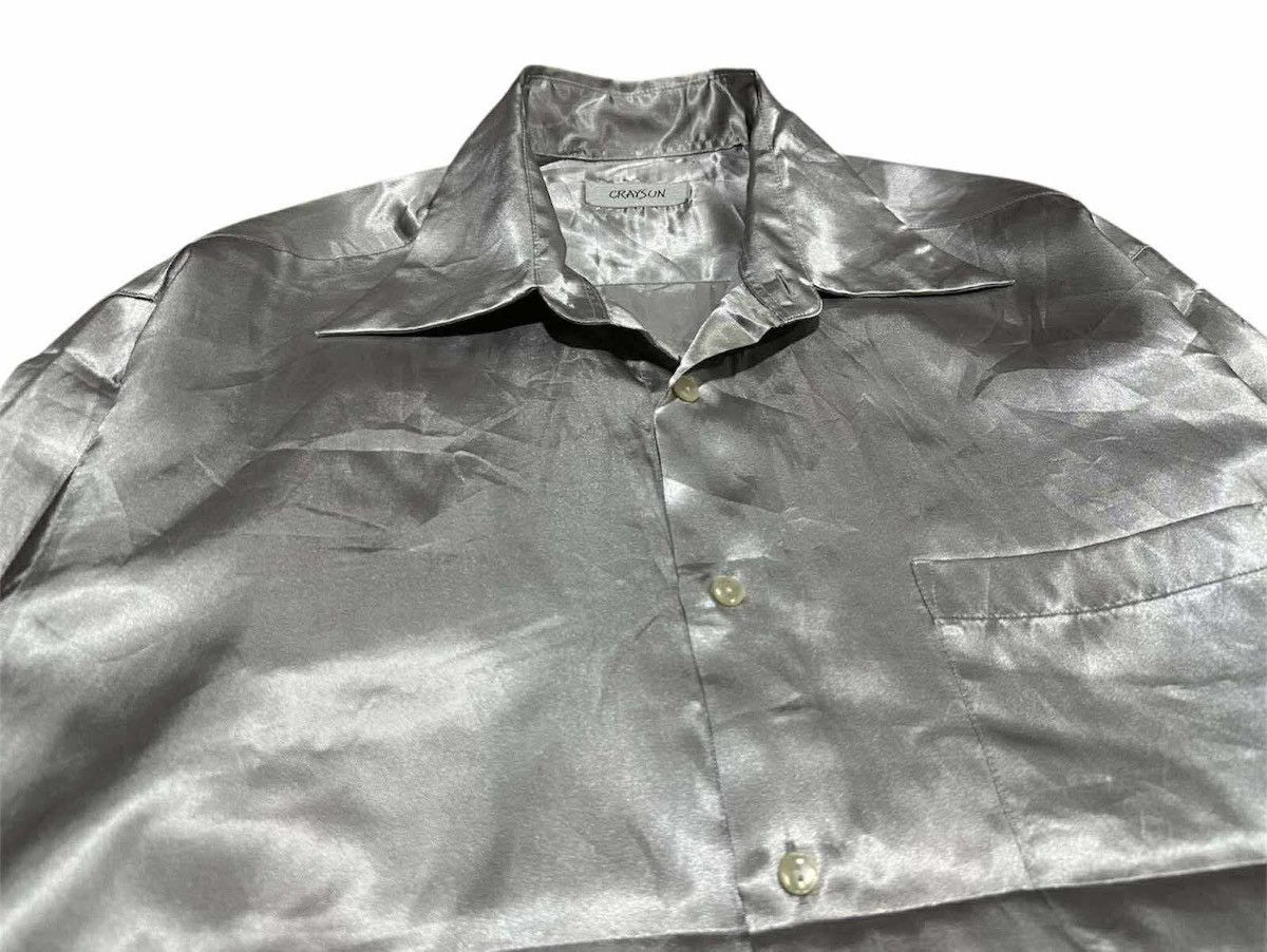 Japanese Brand 🔥 Japanese Vintage Craysun Metallic Silver Shirt Long Sleeve Size US XL / EU 56 / 4 - 3 Thumbnail