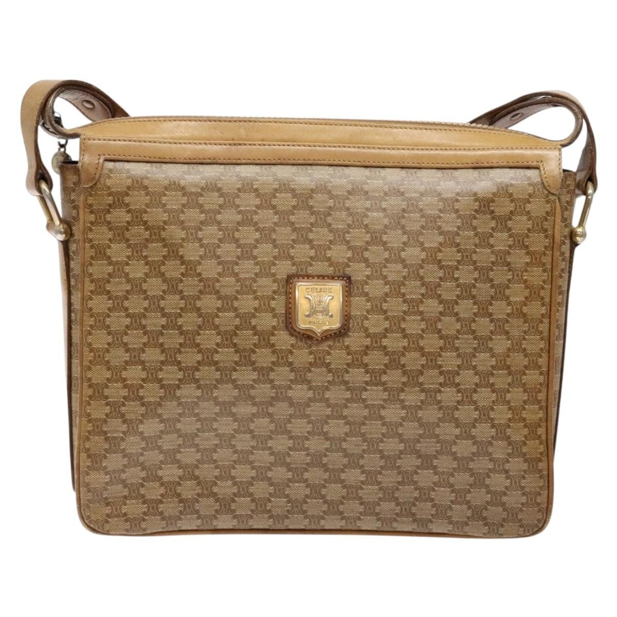 Celine CELINE Macadam Canvas Shoulder Bag Beige Gold Size ONE SIZE - 2 Thumbnail