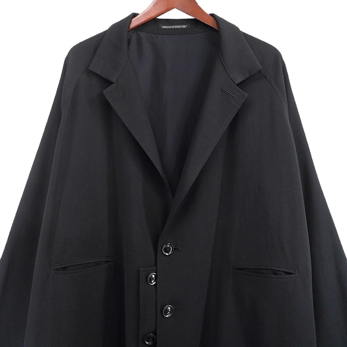 Yohji Yamamoto Yohji Yamamoto pour homme/17AW Stand Collar Long Jacket Size US L / EU 52-54 / 3 - 3 Thumbnail