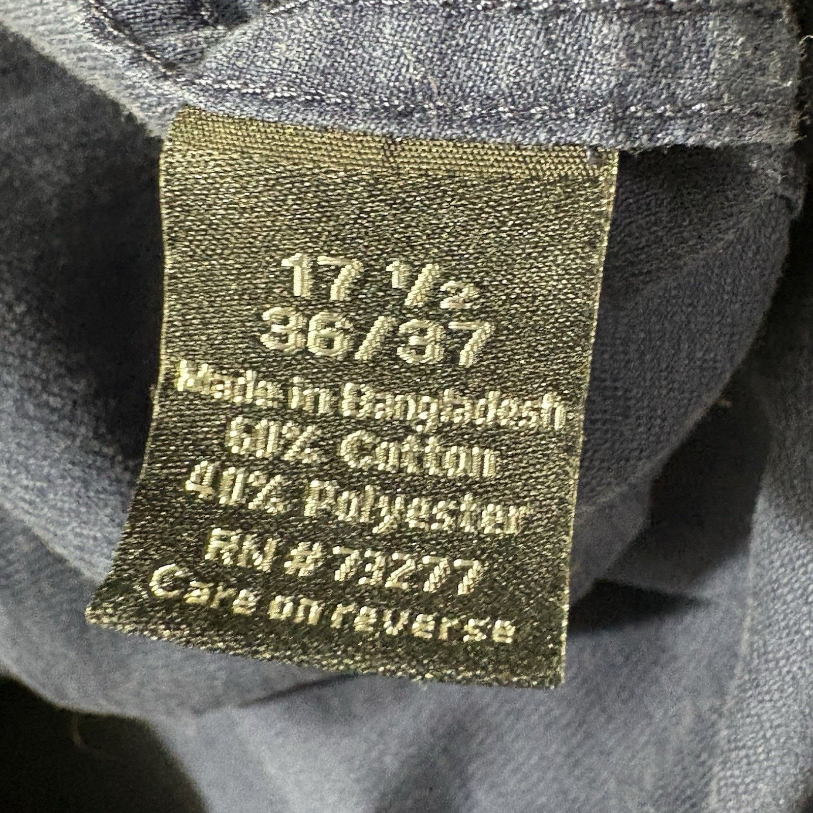 Apt. 9 Apt 9 17.5 36/37 Slim Fit Button Down Dress Shirt Navy Blue Size US XL / EU 56 / 4 - 4 Thumbnail