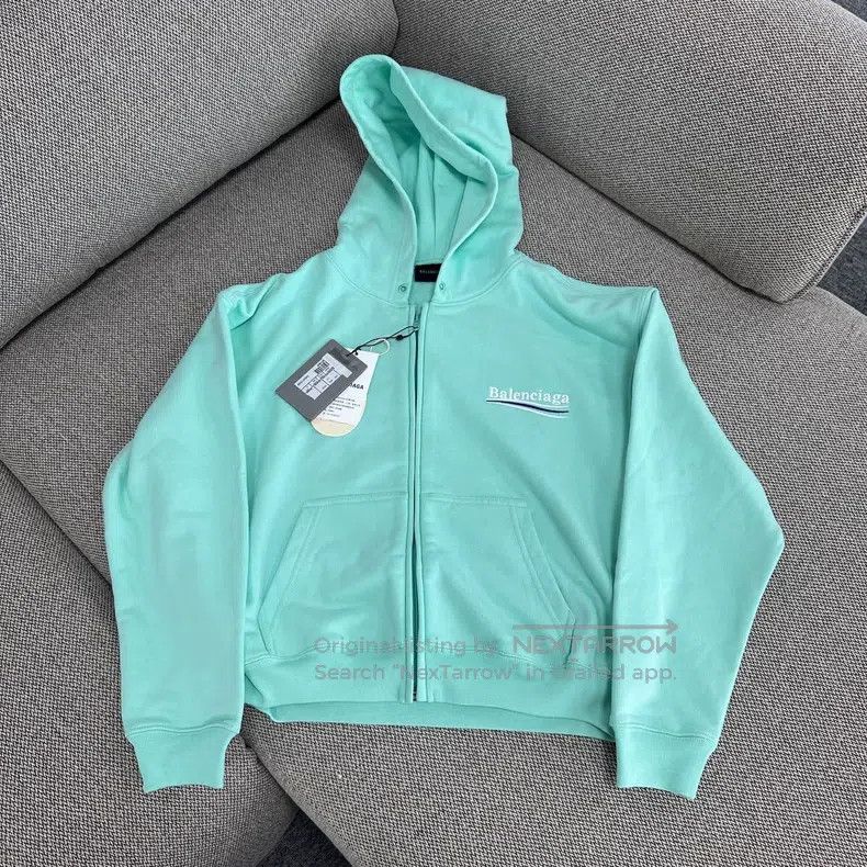 Balenciaga Balenciaga Coke embroidery zippered hooded long-sleeve swe Size US S / EU 44-46 / 1 - 1 Thumbnail