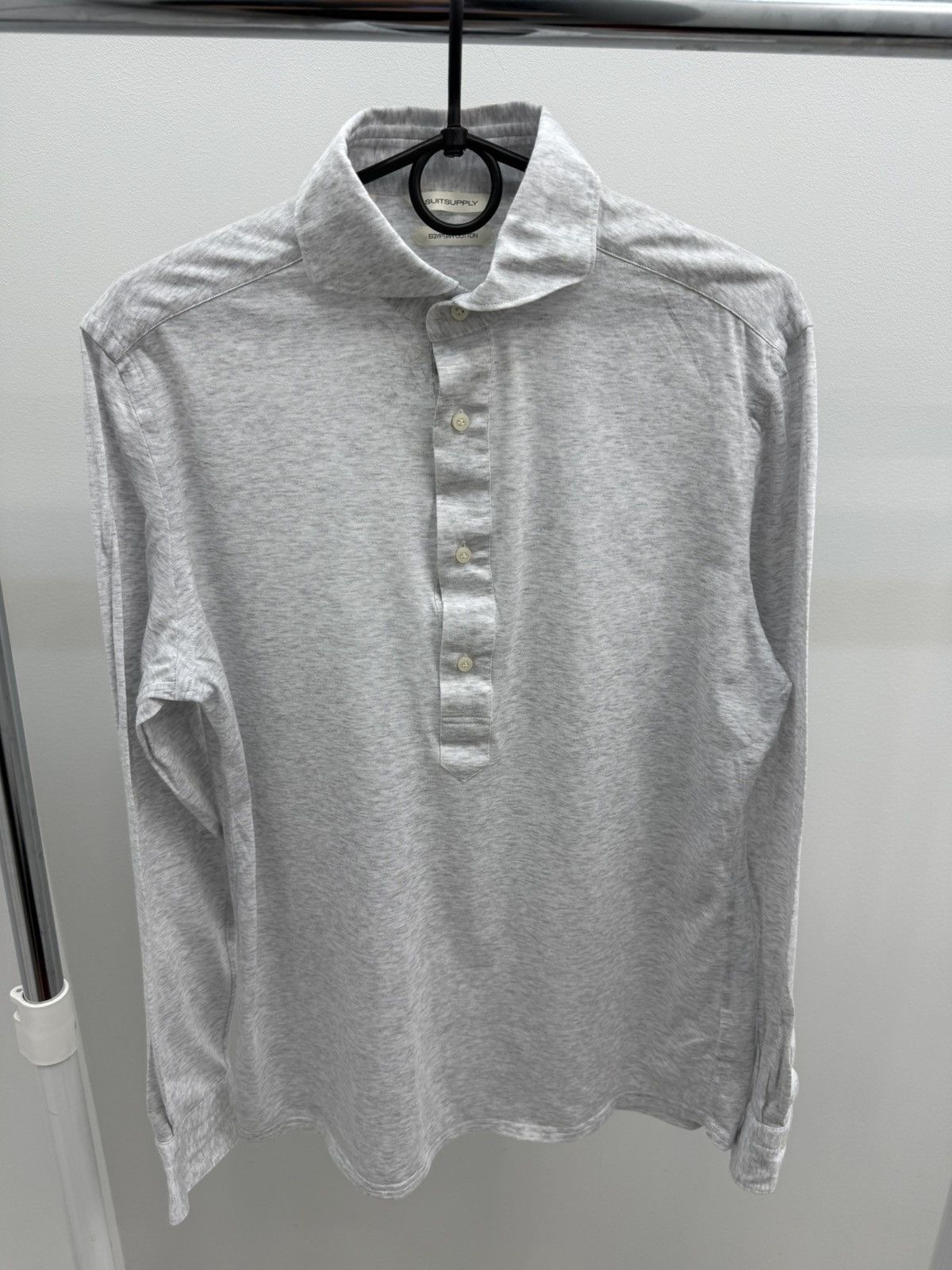 Suitsupply Suitsupply Egyptian Cotton Long Sleeve Polo Shirt Size US S / EU 44-46 / 1 - 1 Thumbnail