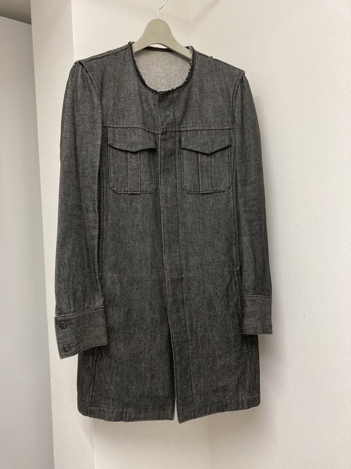 Attachment × Japanese Brand ATTACHMENT KAZUYUKI KUMAGAI wool/rayon denim cutoff coat Size US M / EU 48-50 / 2 - 3 Thumbnail
