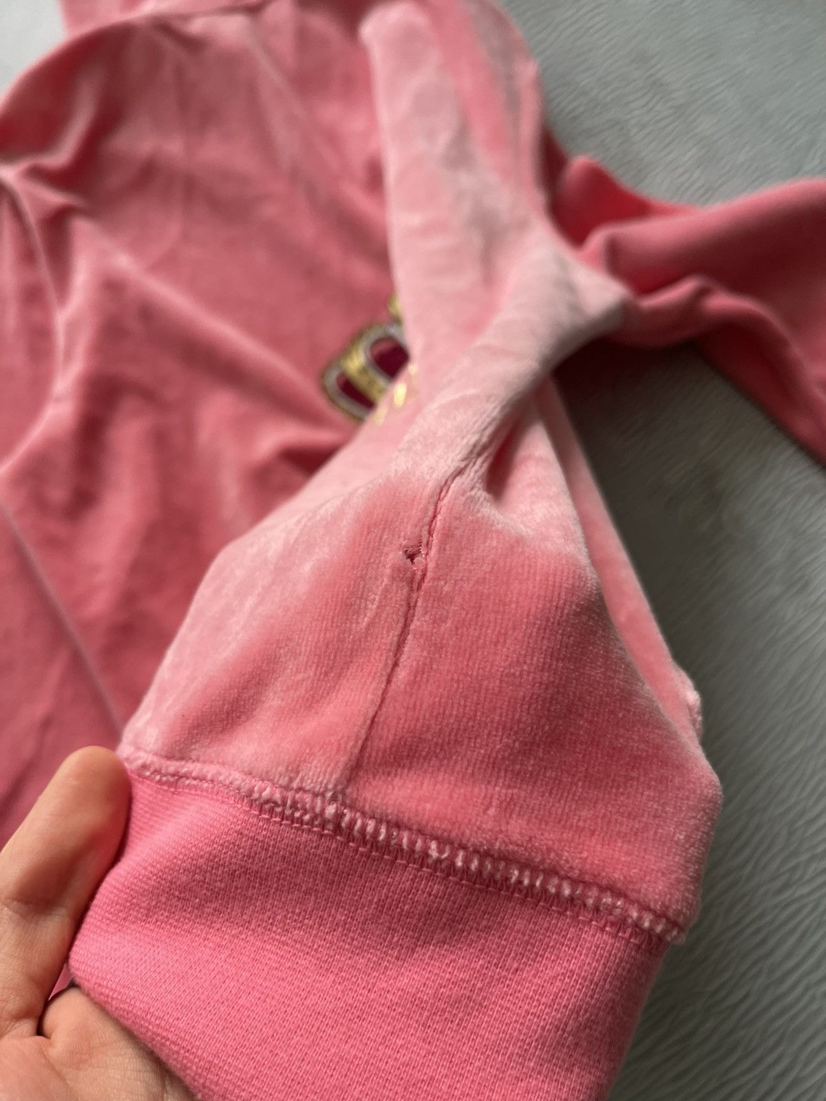 Juicy Couture Juicy Couture Black Label Zip Hoodie Velour Pink Size L / US 10 / IT 46 - 9 Thumbnail