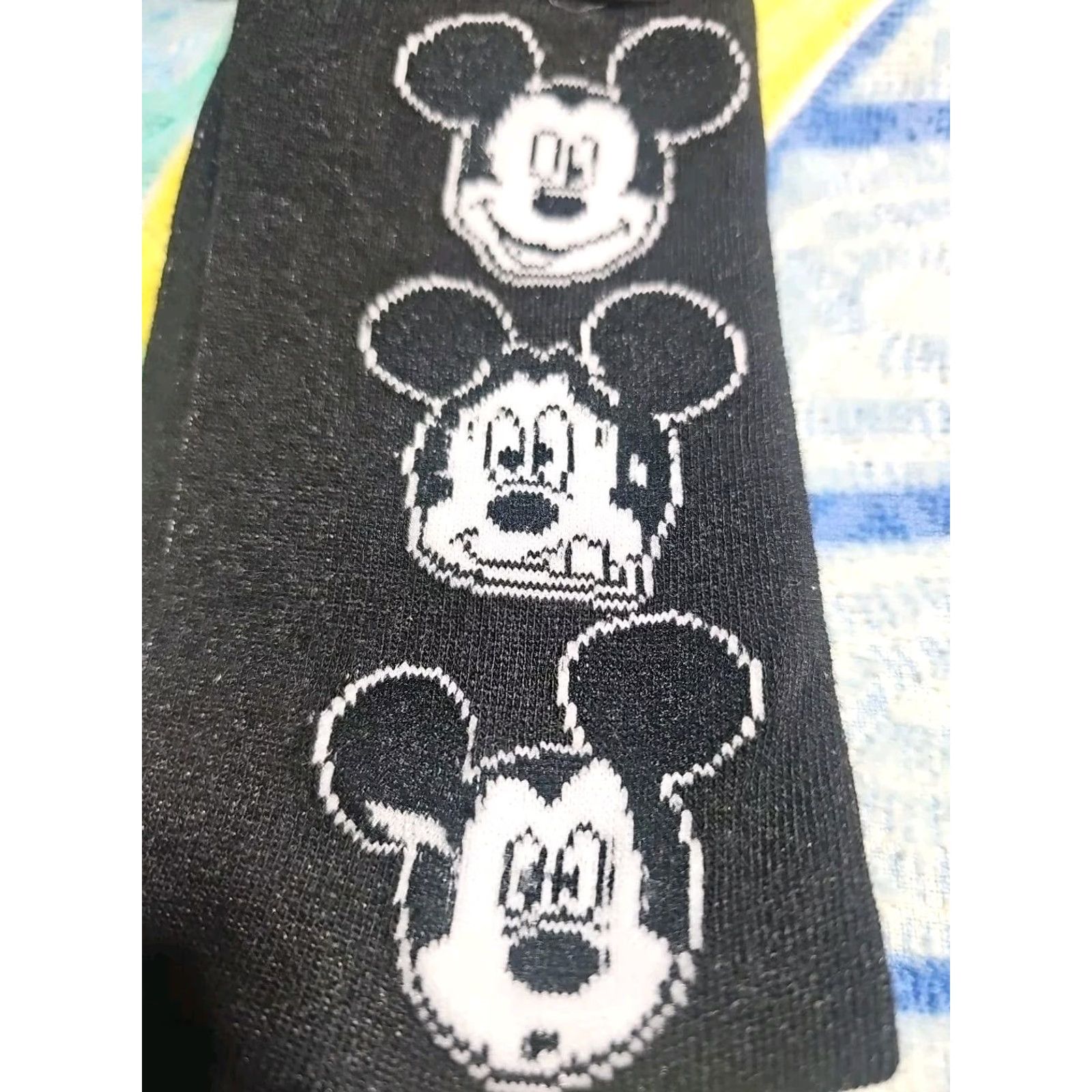 Disney Disney MICKEY MOUSE Expressions 90 YEARS THE TRUE ORIGINAL Socks 6-12 Black Men Crew Polyester Blend NWT Size ONE SIZE - 3 Thumbnail
