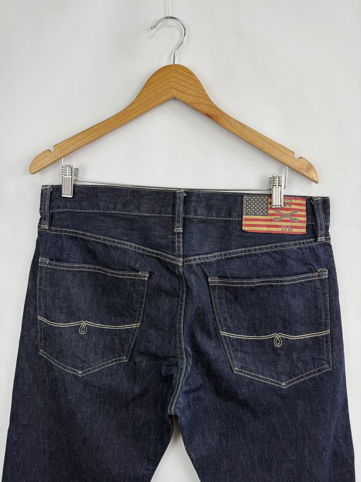 Denim & Supply Ralph Lauren 🇺🇸 Vintage Y2K Ralph Lauren USA Flag Jeans rrl Retro Rare Size US 32 / EU 48 - 4 Thumbnail