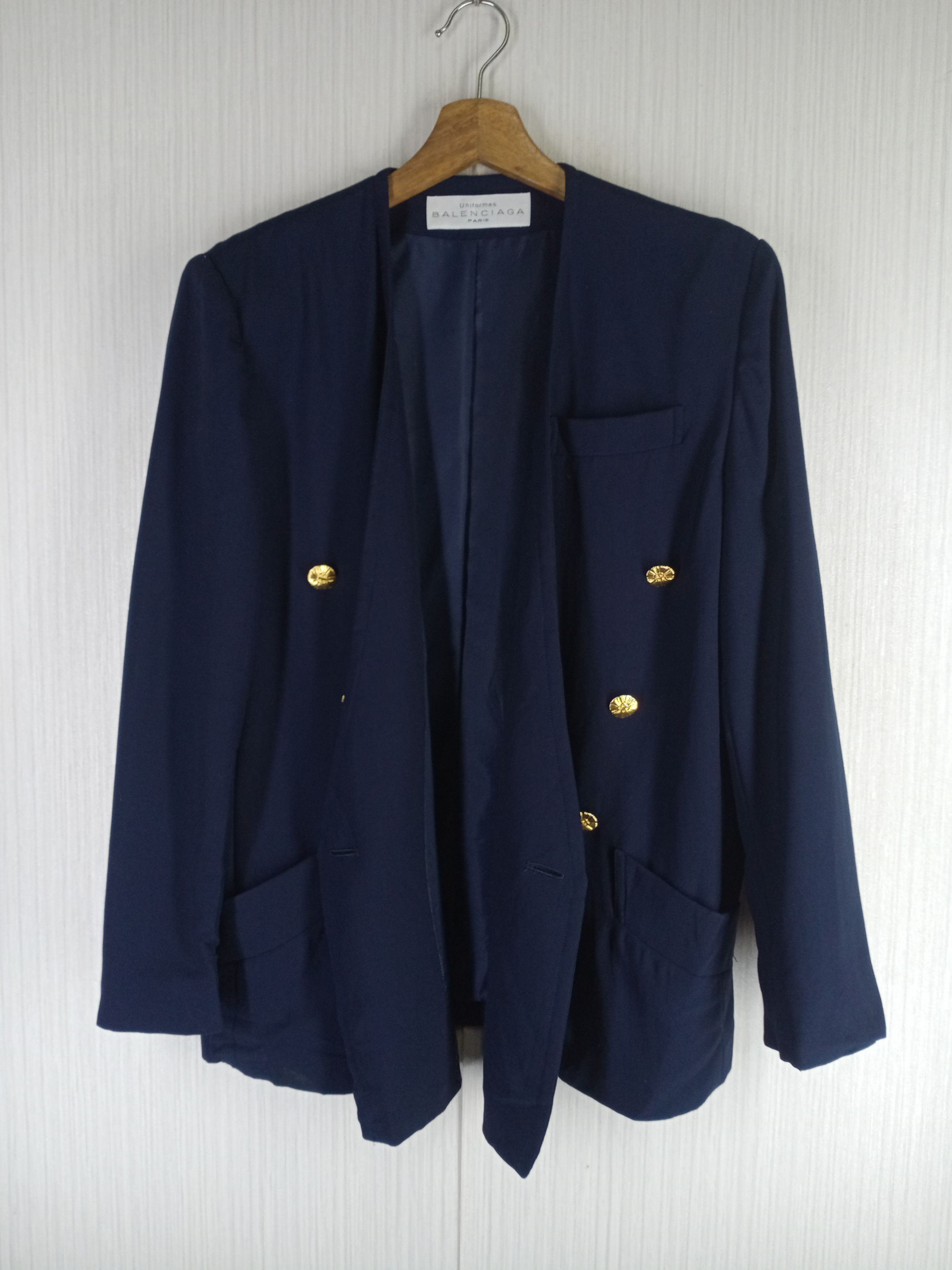Balenciaga Vintage Balenciaga Paris Uniformes Double Breasted Blazer Size M / US 6-8 / IT 42-44 - 3 Thumbnail