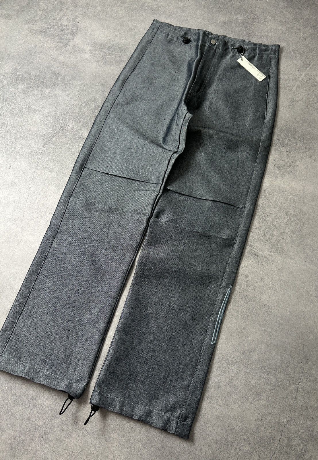 Japanese Brand Vintage Two Angle Loud Design y2k denim parachute pants Size US 32 / EU 48 - 3 Thumbnail