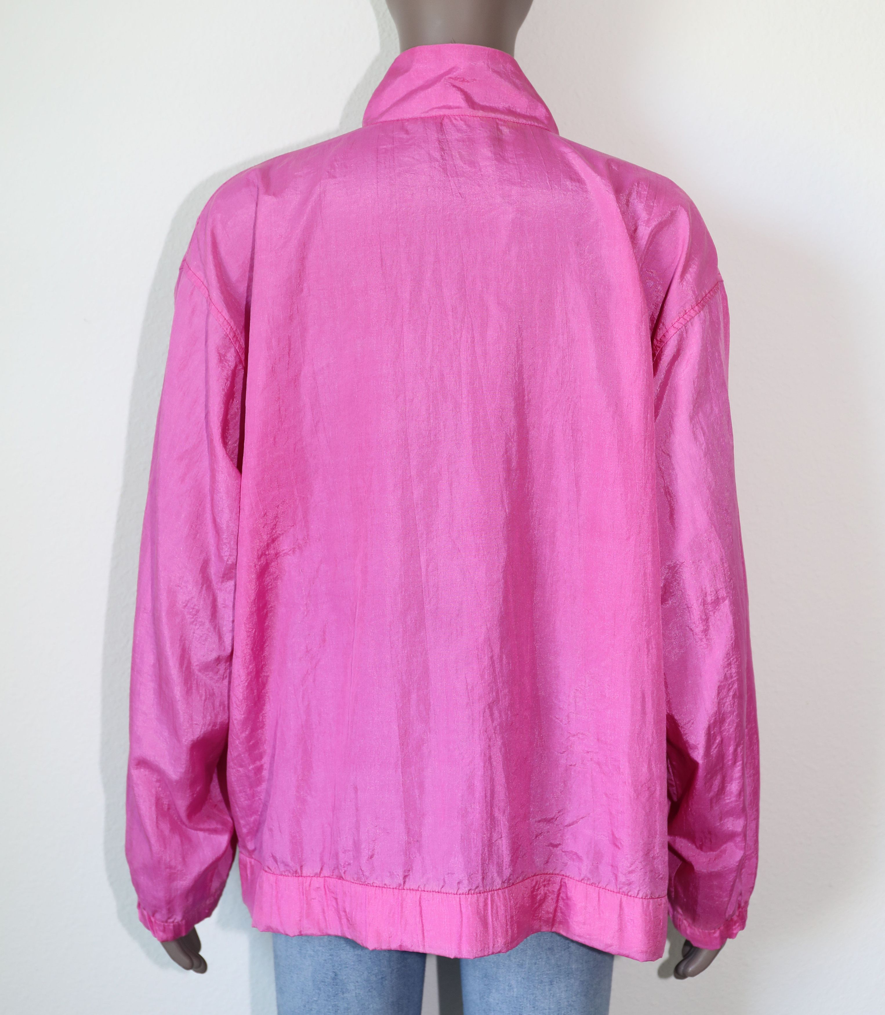 Vintage Vintage 80s Hot Pink Sporty Windbreaker Jacket Size Medium Size M / US 6-8 / IT 42-44 - 3 Thumbnail