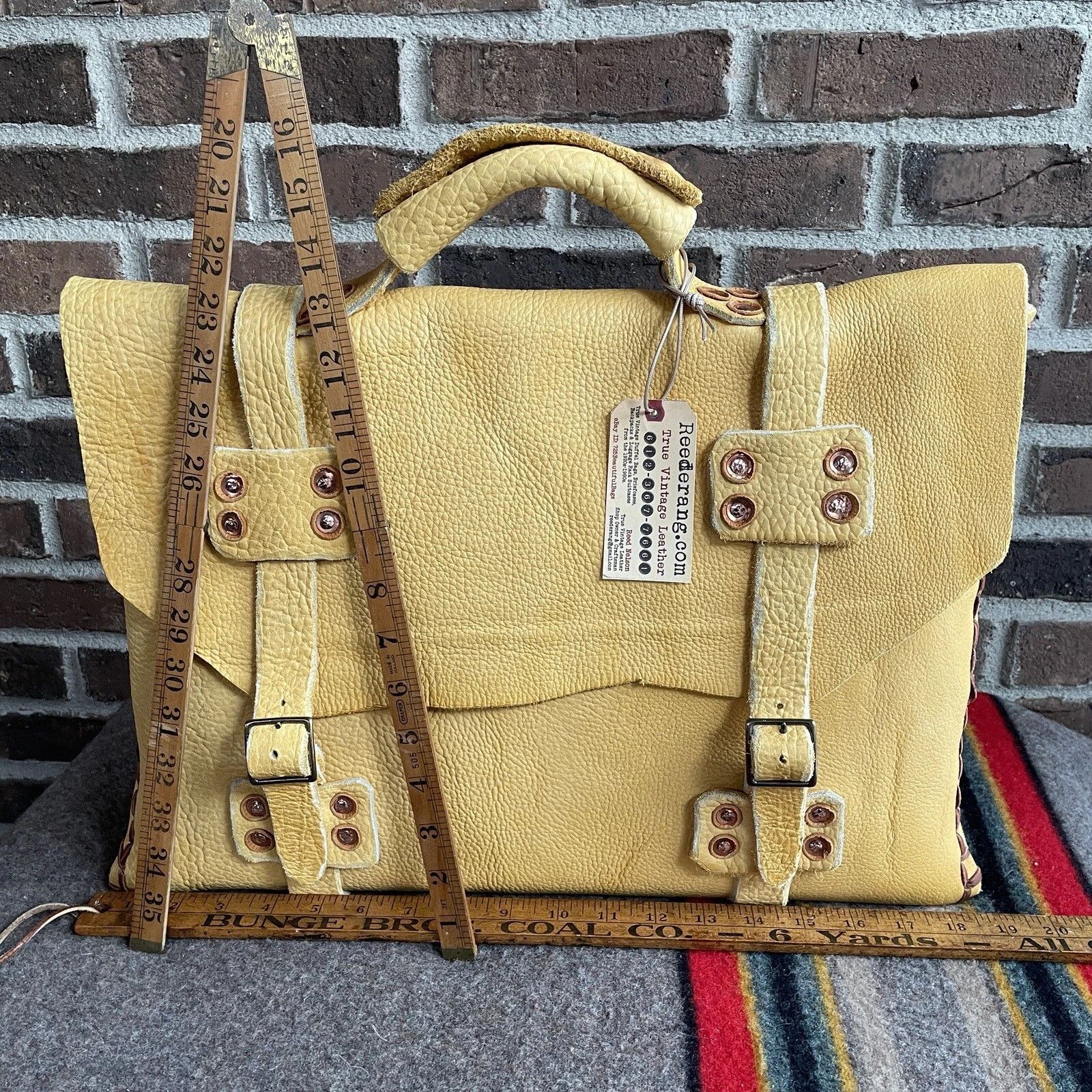 Handmade REEDERANG VINTAGE MOOSE LEATHER MACBOOK BRIEFCASE BAG R$3498 Size ONE SIZE - 10 Thumbnail