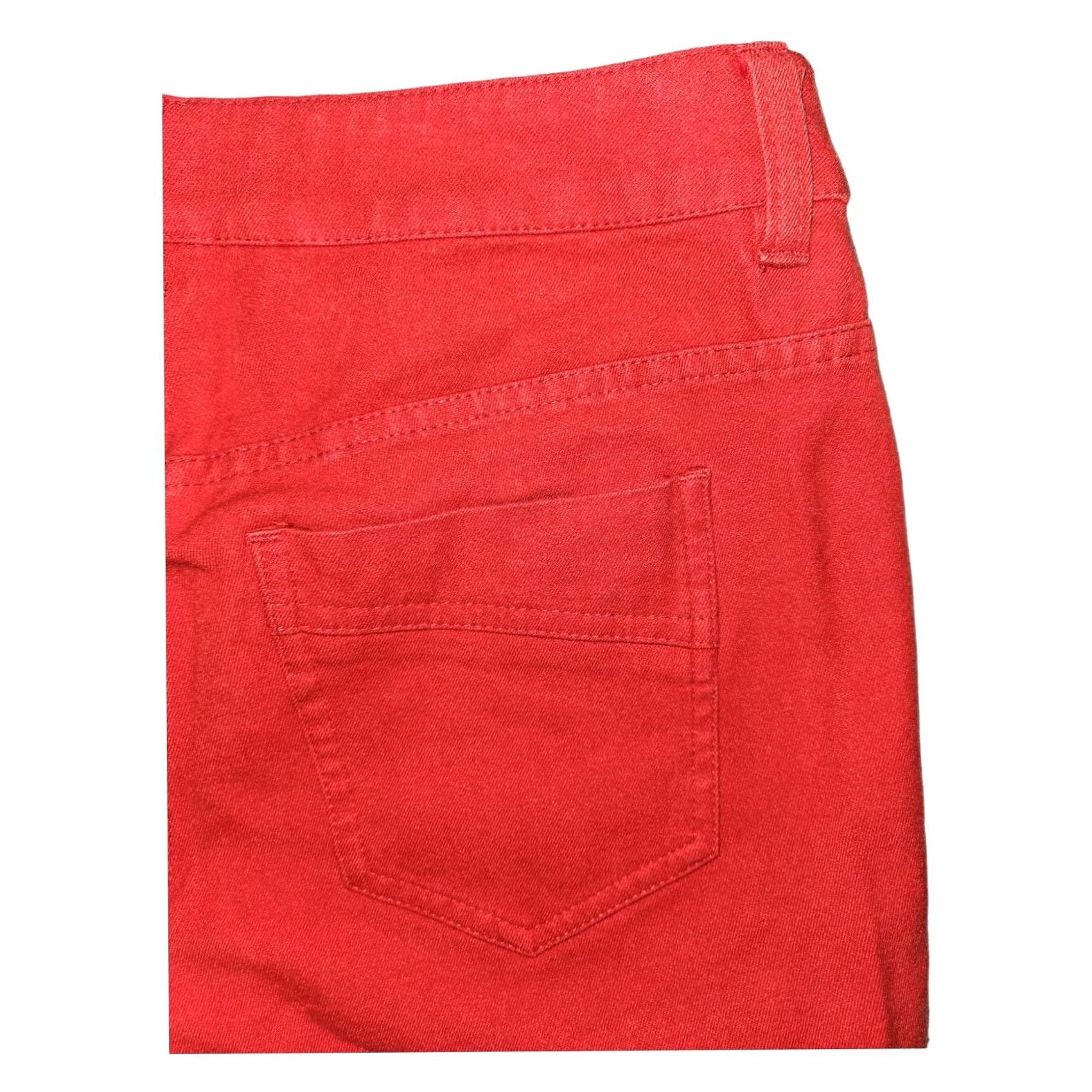 Vintage Chico's Jeans Size 00 Straight Low Rise Red Stretch Back Pockets Casual Workwear Ladies Size 24" / US 00 / IT 34 - 8 Thumbnail