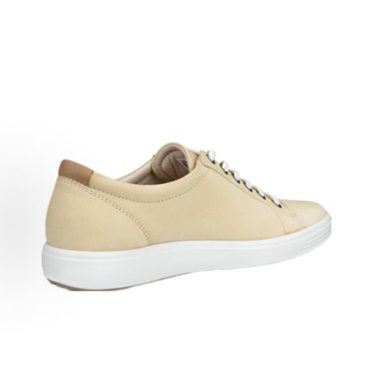 Ecco ECCO WOMEN'S 35 SOFT 7 STRAW YELLOW LEATHER LOW TOP SNEAKER Size US 4 / IT 34 - 4 Thumbnail