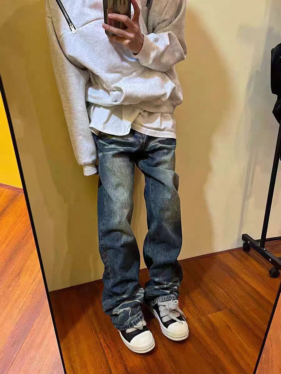 Japanese Brand × Vintage Vintage street Y2K washed and faded loose casual jeans Size US 32 / EU 48 - 1 Thumbnail