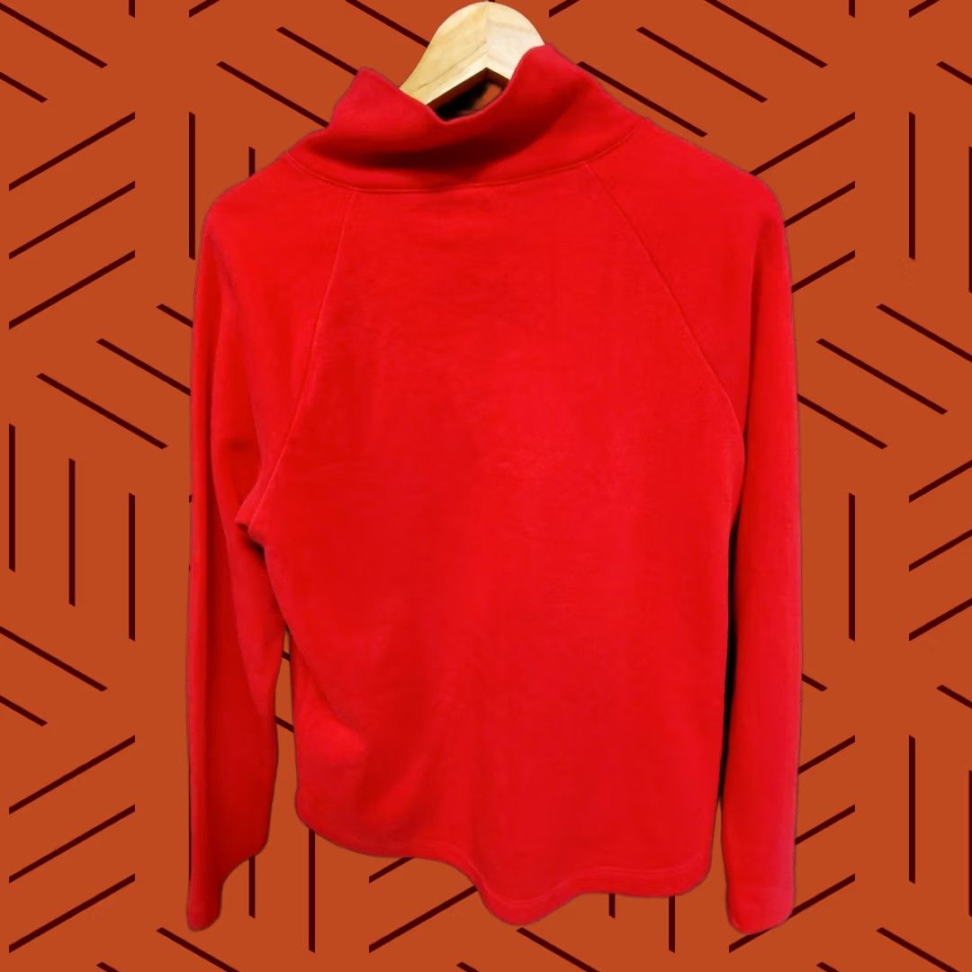 J.Crew J.Crew Red Button Mock Neck Sweater Solid Knit Women Size M Size M / US 6-8 / IT 42-44 - 1 Thumbnail