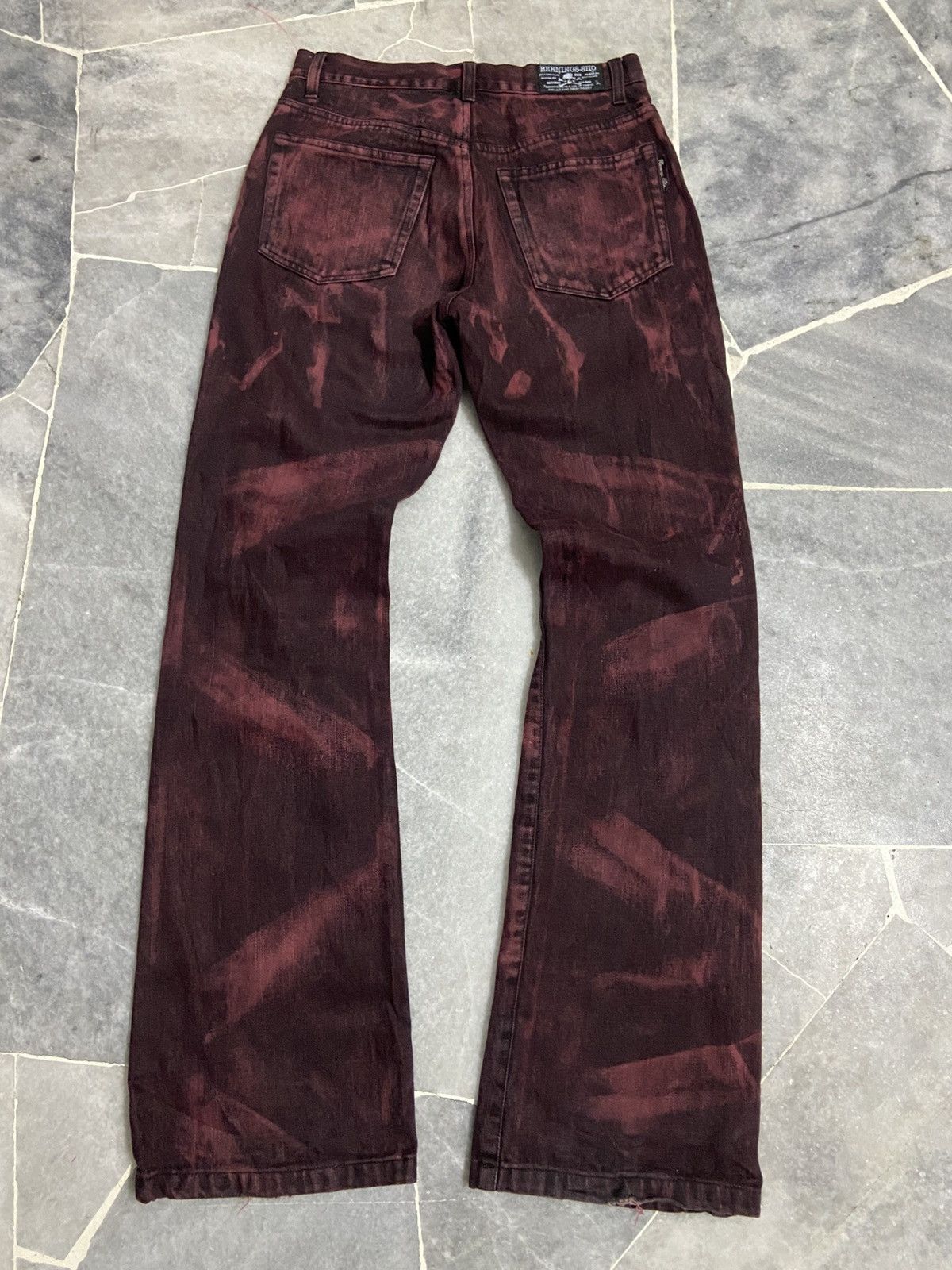 Japanese Brand BERNINGS SHO Punk Seditionaries Flare Distressed Jeans Size US 29 - 5 Thumbnail