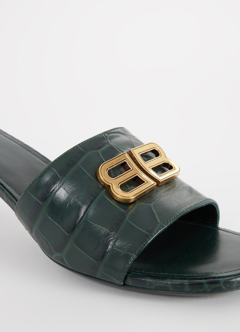 Balenciaga o1y0625 Mules in Dark Green Size US 6 / IT 36 - 2 Thumbnail