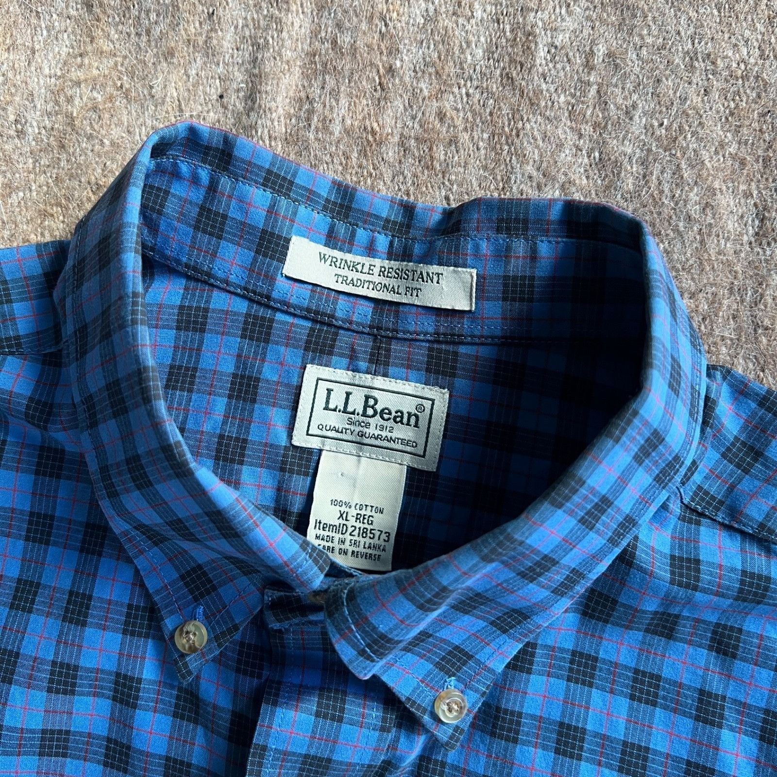 L.L. Bean L.L.Bean Wrinkle Resistant Plaid Regular Shirt 9507AC Size US XL / EU 56 / 4 - 3 Thumbnail