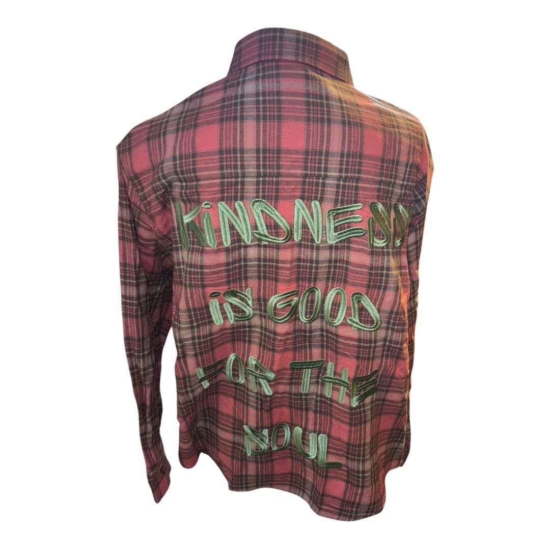 Shein SHEIN Pink Flannel Long Sleeve Button Down Size S Size S / US 4 / IT 40 - 2 Thumbnail