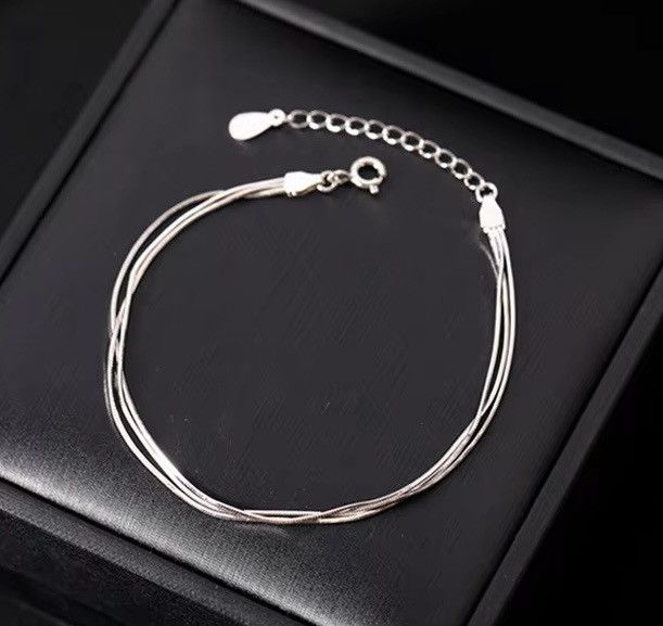 Vintage Silver Blade Three Layer Bracelet Size ONE SIZE - 4 Thumbnail