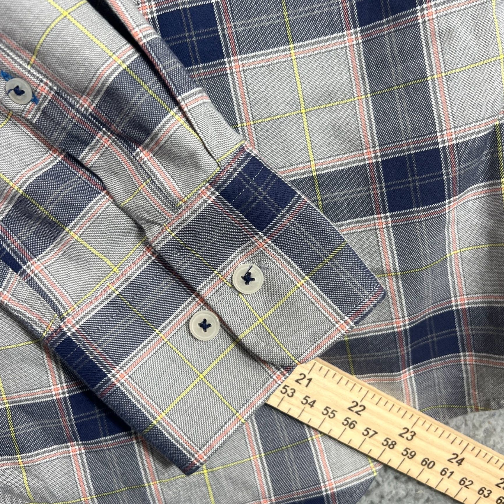 Vintage Twillory Shirt Mens M Untuckable Button Front Blue Gray Plaid Tailored Fit Casual Classic Preppy 90s Size US M / EU 48-50 / 2 - 5 Thumbnail