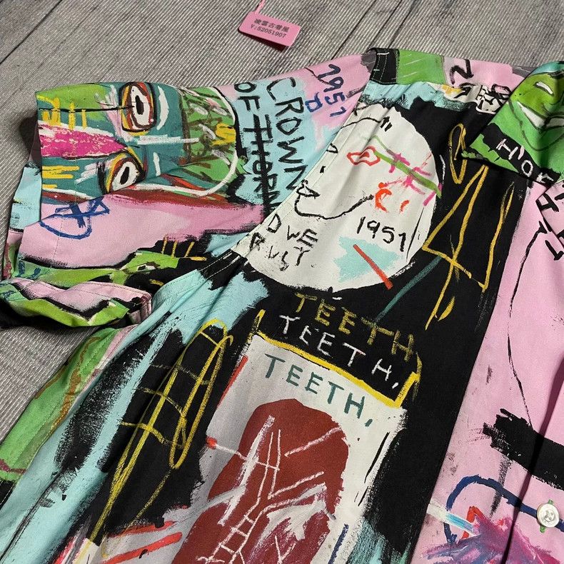 Wacko Maria Wacko Maria × BASQUIAT 21SS Basquiat Graffiti Cuban Collar Size US L / EU 52-54 / 3 - 4 Thumbnail