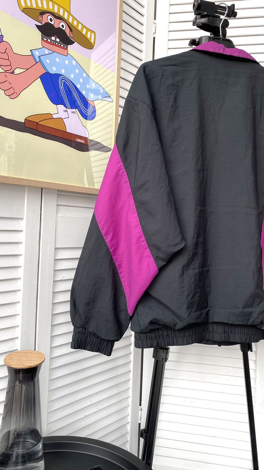 Puma × Vintage Vintage Puma Track Retro Jacket 90s 80s Black Purple Size US S / EU 44-46 / 1 - 6 Thumbnail