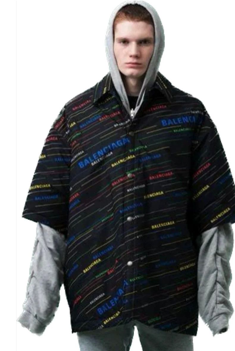 Balenciaga Balenciaga Bullet screen logo cotton-padded jacket short sl Size US M / EU 48-50 / 2 - 5 Thumbnail