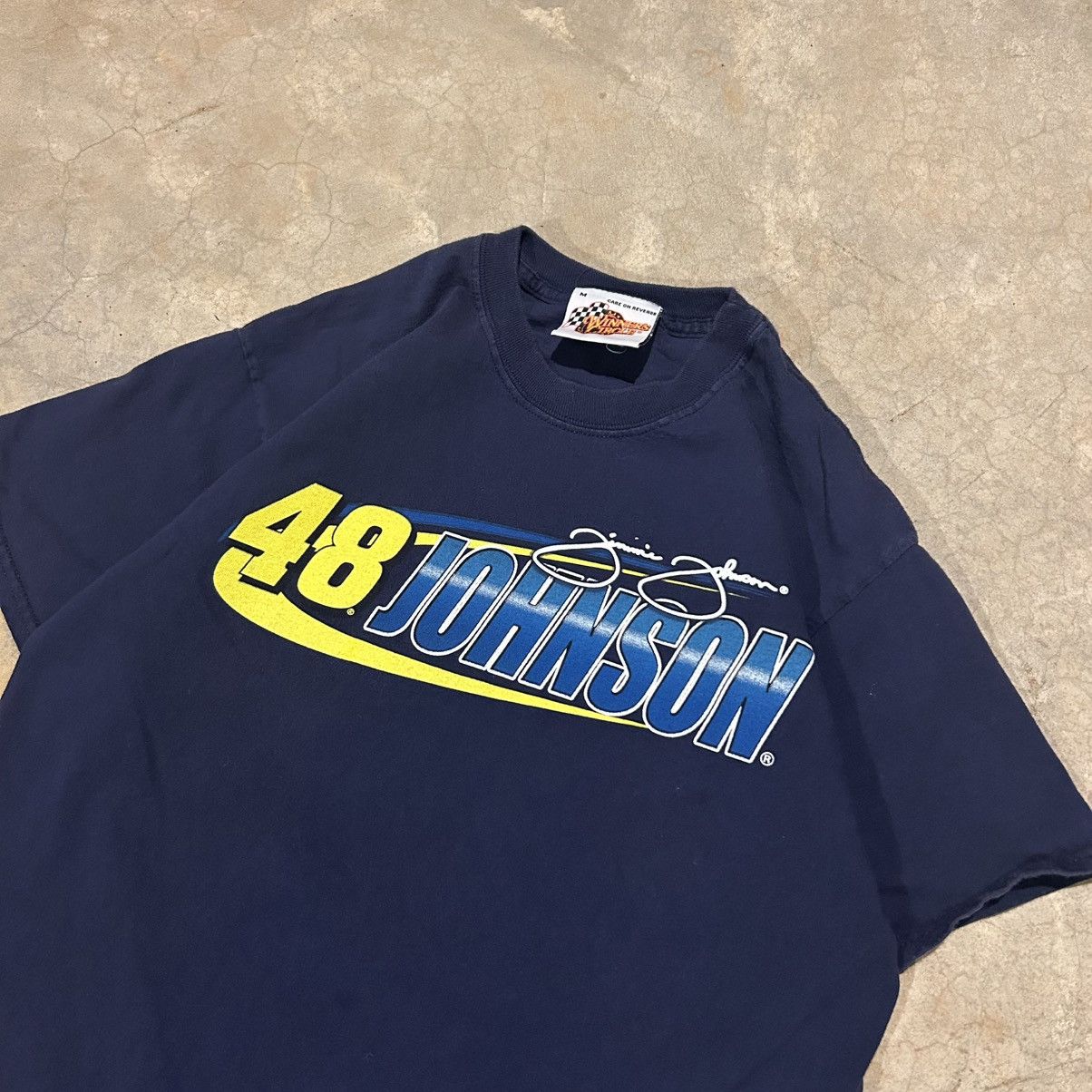 NASCAR × Vintage Crazy Vintage Y2K Nascar Jimmie Johnson Lowe’s Racing Tee Size US M / EU 48-50 / 2 - 4 Thumbnail
