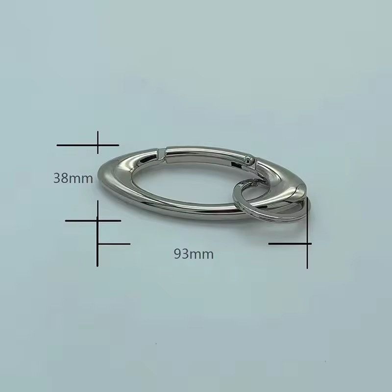 Other oval logo metal black chrome steel Carabiner Size ONE SIZE - 1 Thumbnail
