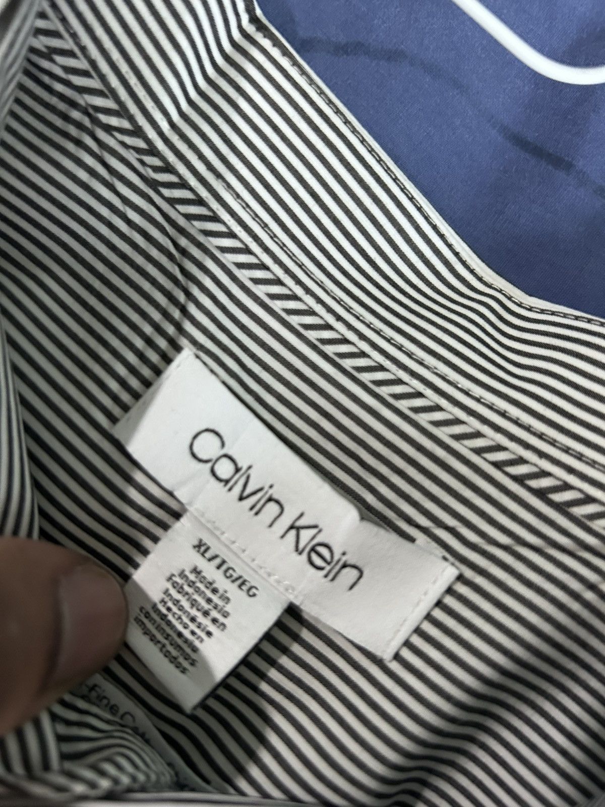 Calvin Klein Calvin Klein Striped Button-Up Shirt – Black & White Size US XL / EU 56 / 4 - 4 Thumbnail