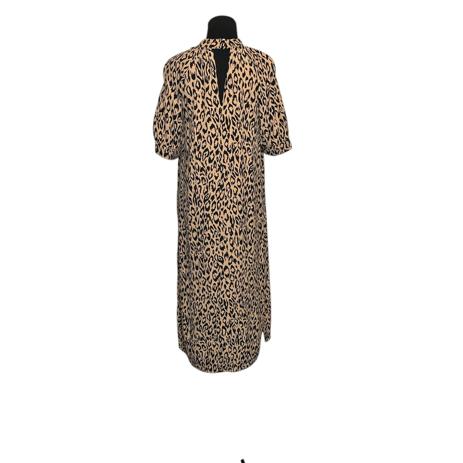 Anthropologie Anthropologie Leopard Print Short Sleeves Midi Dress size XS Size XS / US 0-2 / IT 36-38 - 18 Thumbnail