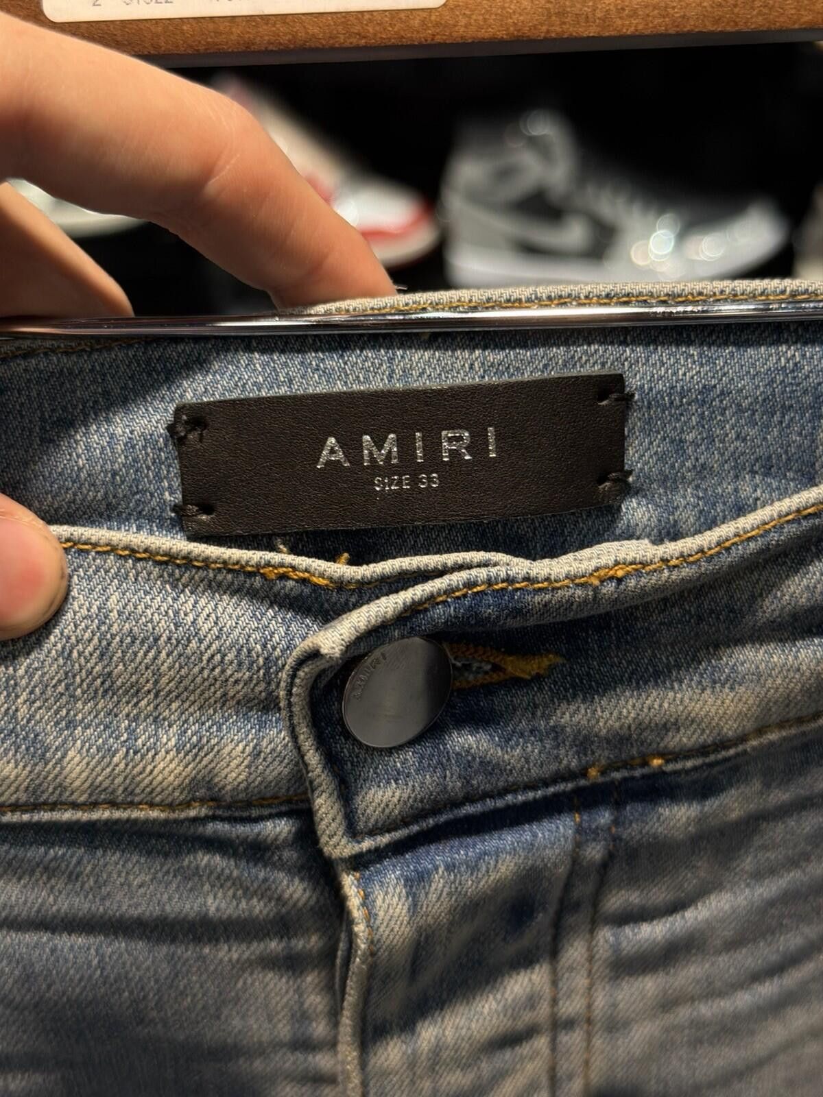 Amiri Size 33 - Amiri Blue Pants Leg Embroidery Jeans Size US 33 - 12 Thumbnail