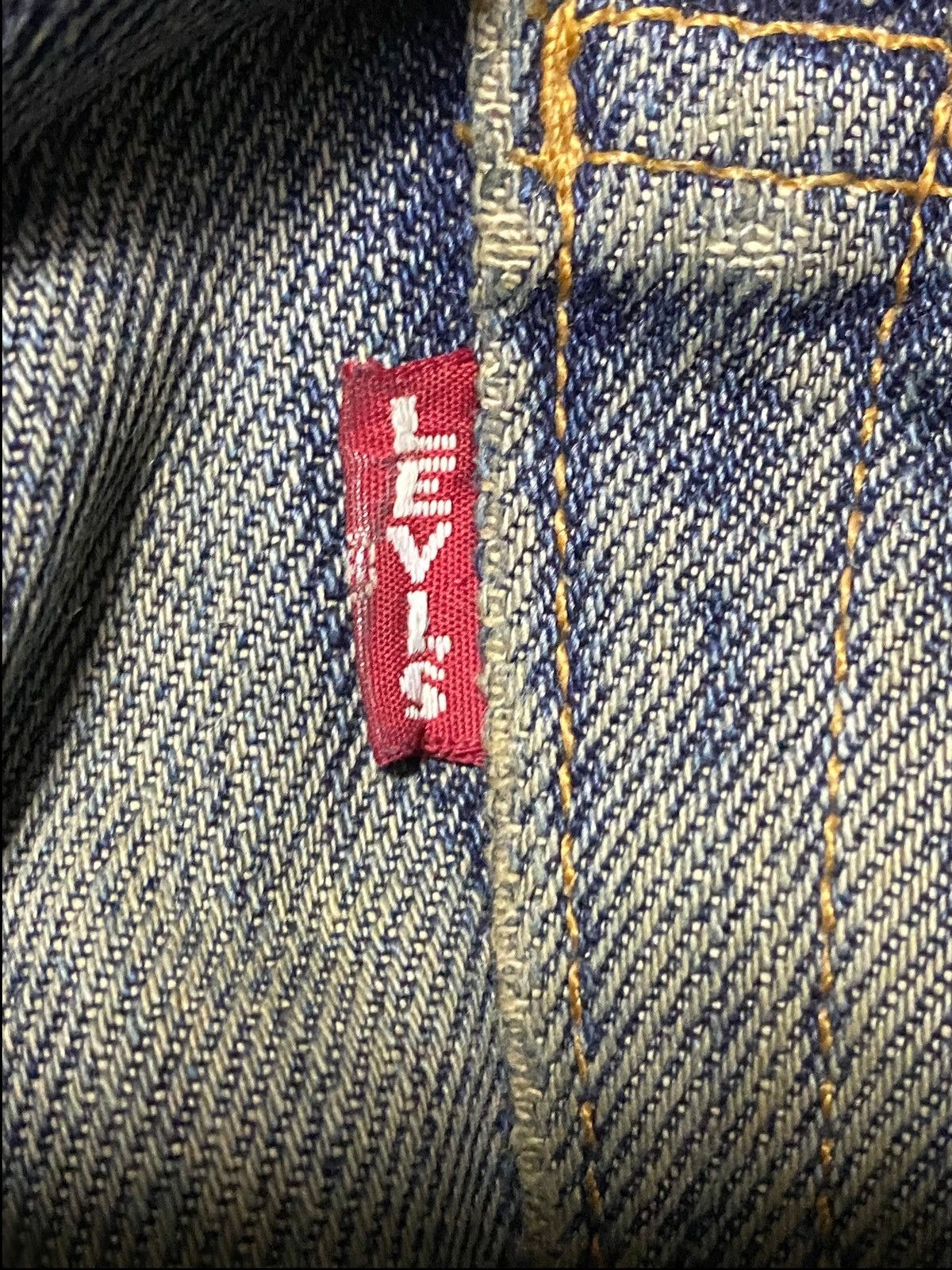 Levi's Vintage Clothing Levis Y2K Big E Mud Wash Distressed Slim Jeans Size US 31 - 12 Thumbnail