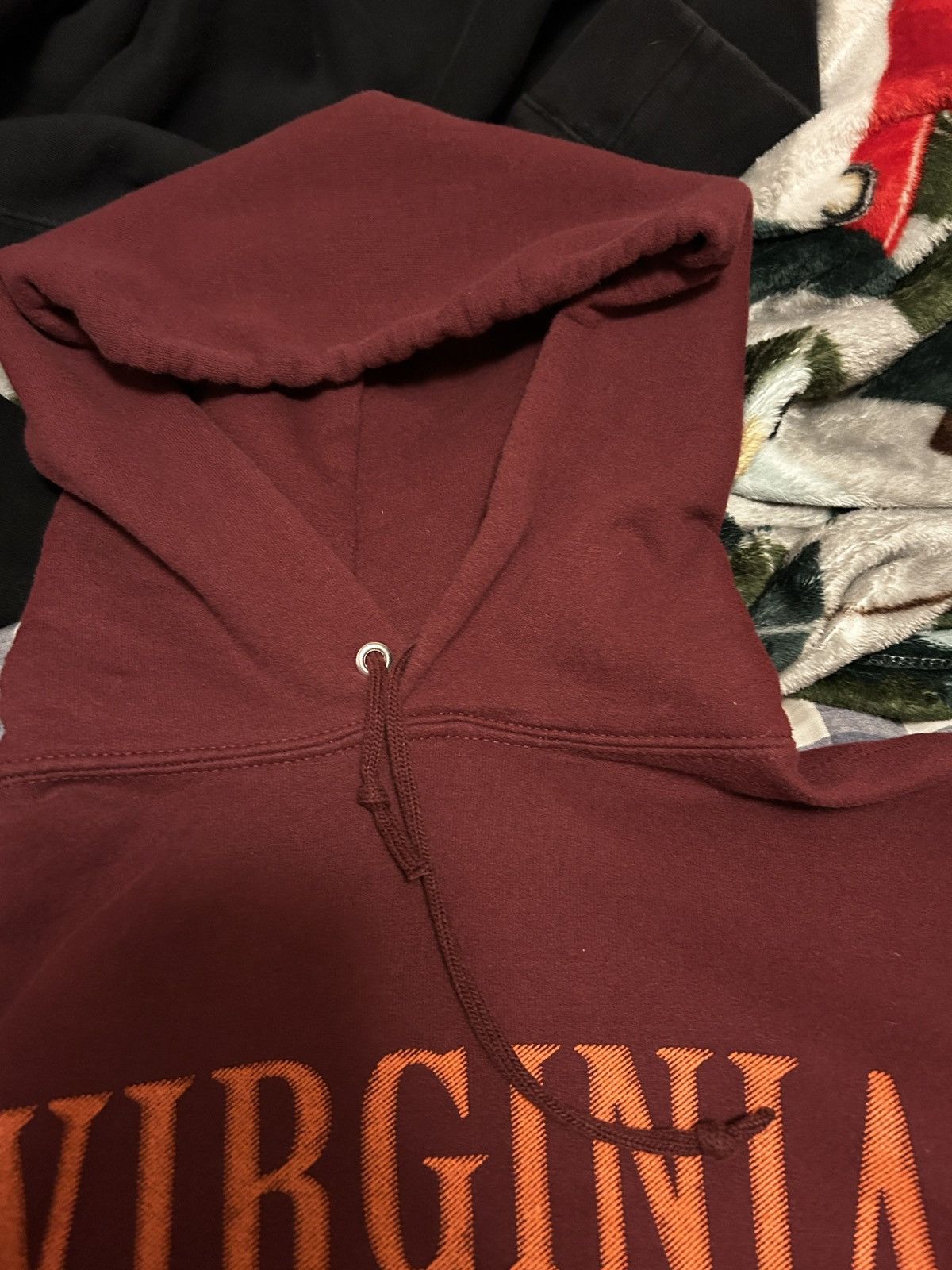 Jerzees × Vintage MAROON VIRGINIA TECH HOODIE Size US L / EU 52-54 / 3 - 5 Thumbnail