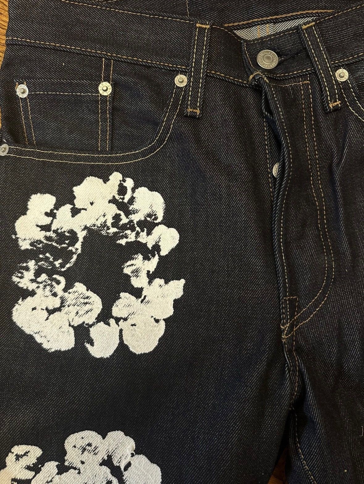 DENIM TEARS Levi’s x Denim Tears raw indigo selvedge Size US 29 - 5 Thumbnail