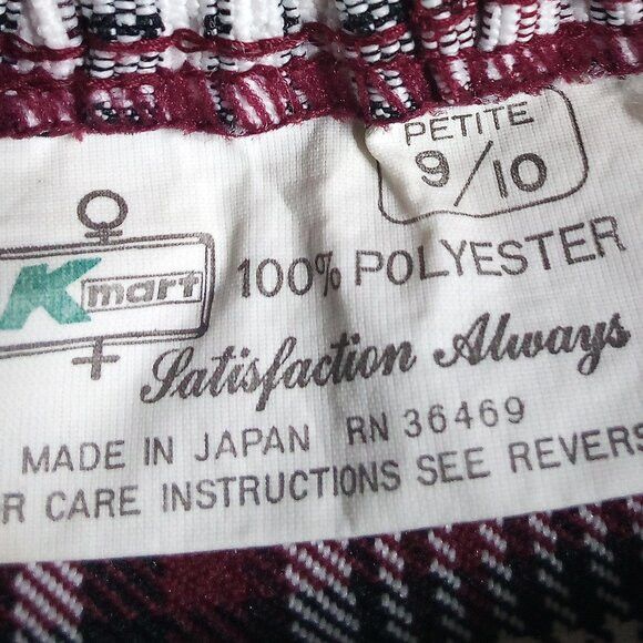Other Deadstock Vintage K-Mart Mod Plaid Polyester Pants Flared Size 32" / US 10 / IT 46 - 6 Thumbnail