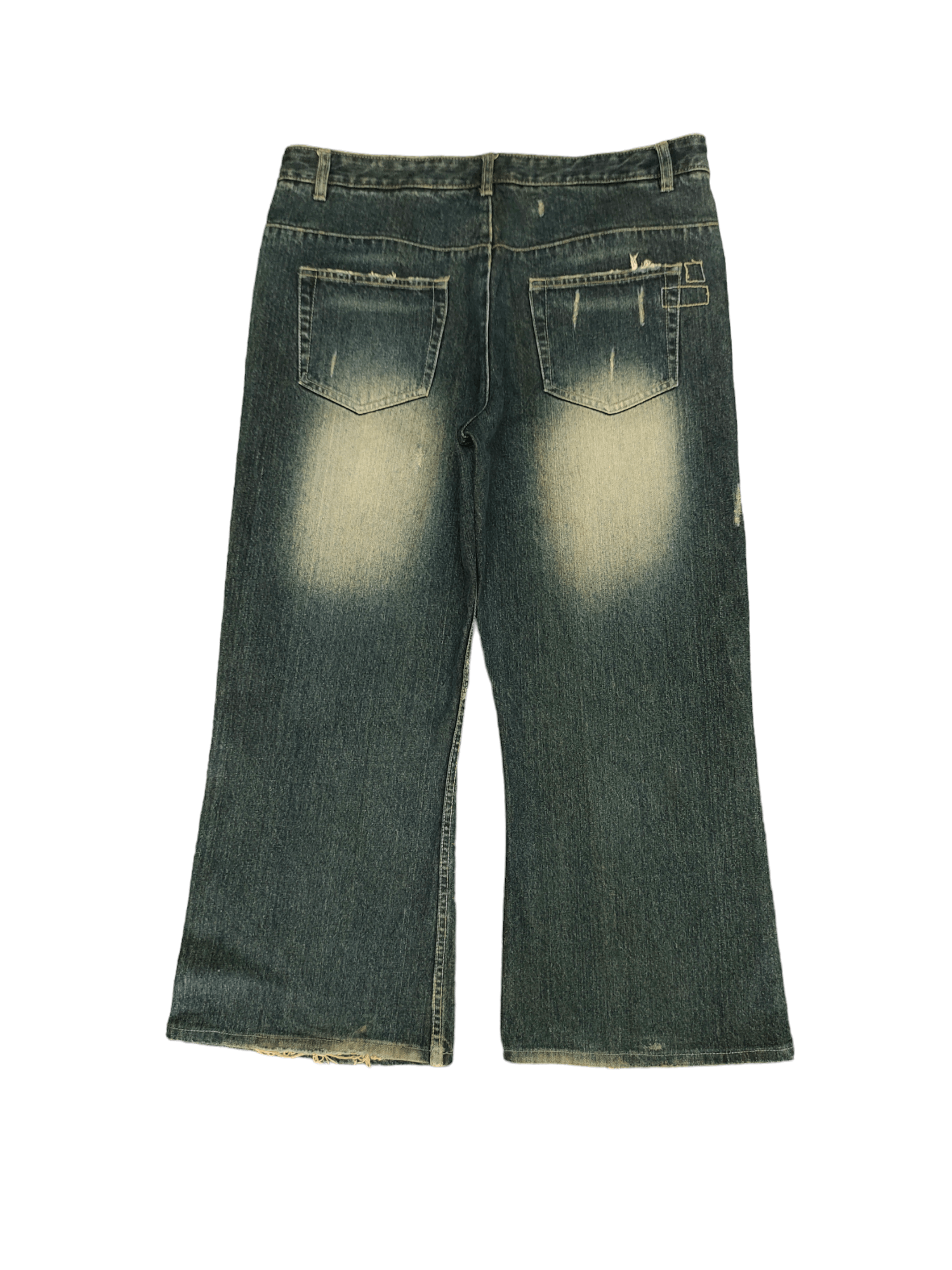 Hysteric Glamour Baggy Jeans Industrie Sand Wash Ripped Denim Wide Loose Y2k Size US 37 - 12 Thumbnail