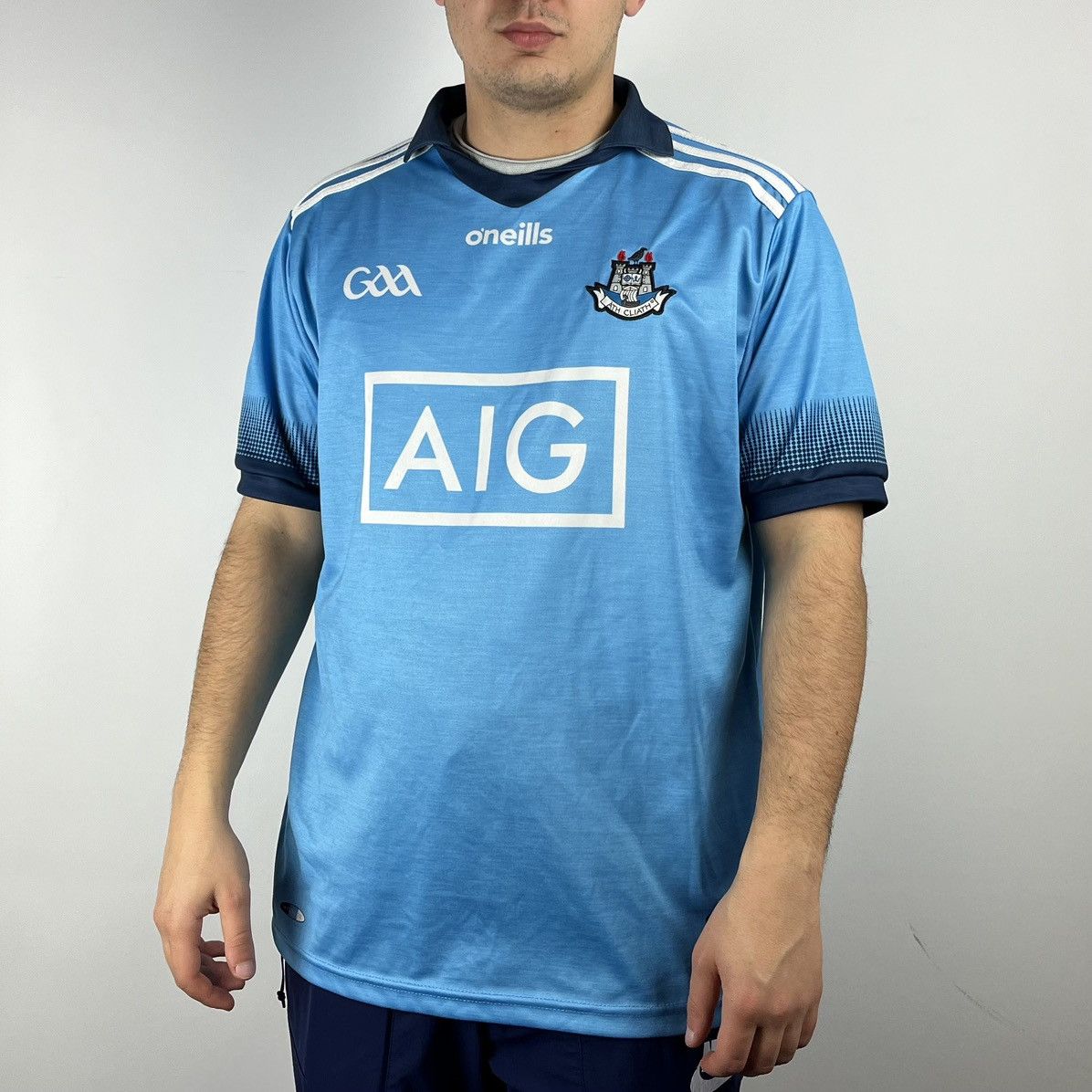 O'Neills Oneills Gaa Ath Cliath Blue Football Soccer Jersey Men Size US XL / EU 56 / 4 - 1 Thumbnail