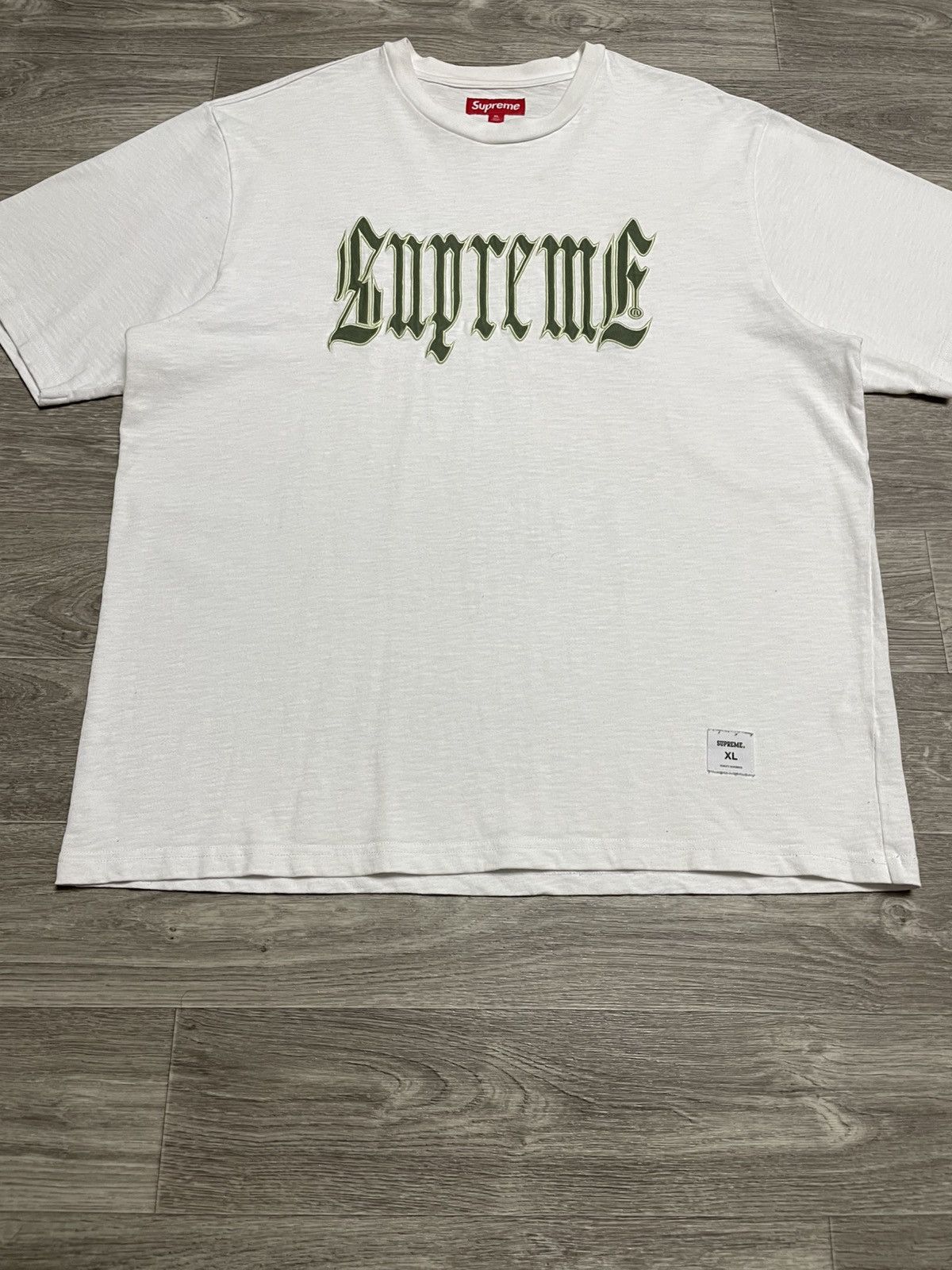 Supreme Supreme Old English White T-Shirt S/S 2024 Size US XL / EU 56 / 4 - 3 Thumbnail