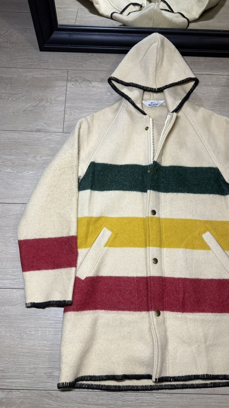 Woolrich Woolen Mills Vintage Woolrich Hudson Striped Wool Parka Jacket Size S / US 4 / IT 40 - 3 Thumbnail