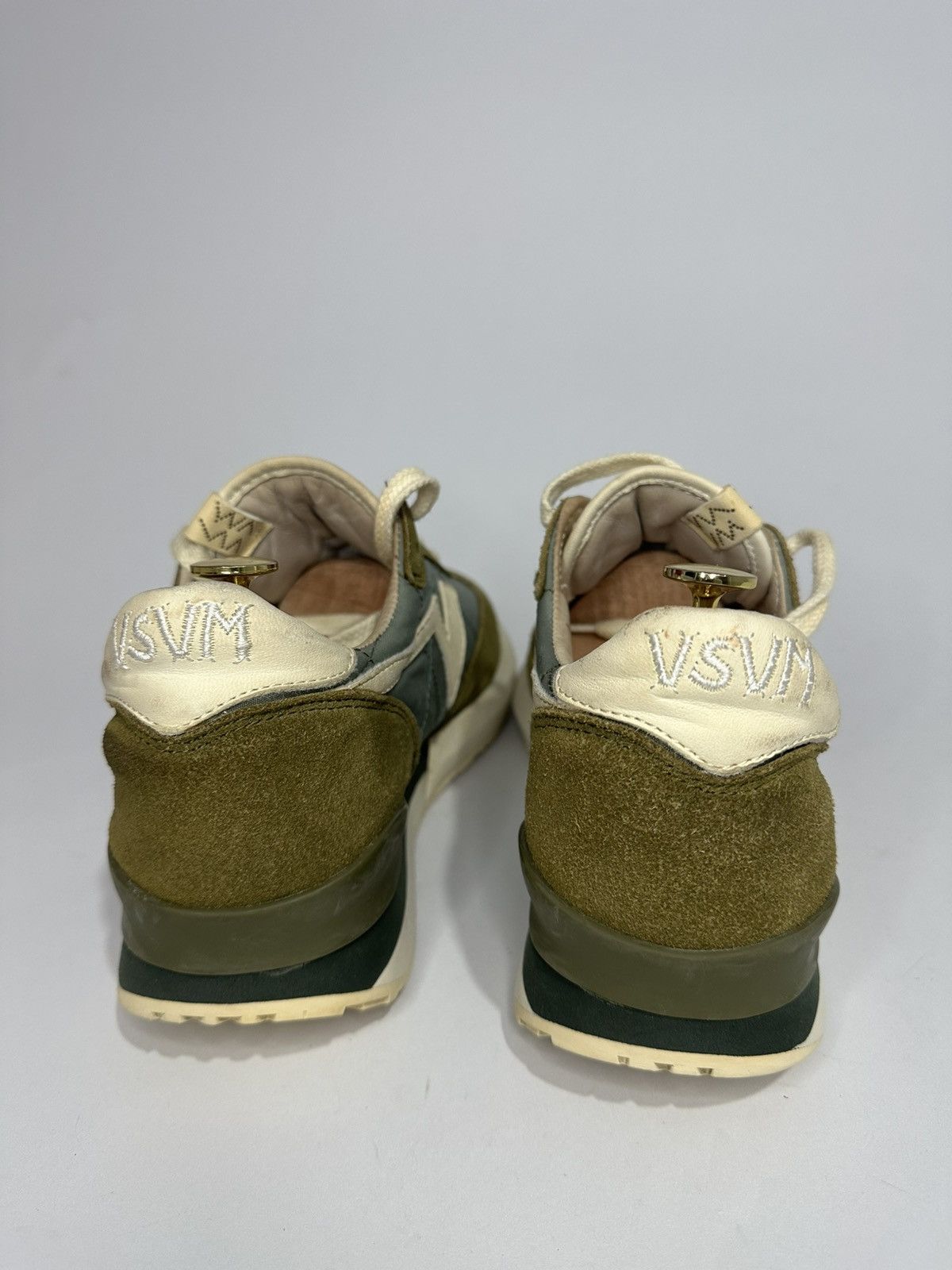 Visvim Visvim FKT Green Suede Leather Trimmed Nylon Runner Sneakers Size US 10.5 / EU 43-44 - 5 Thumbnail
