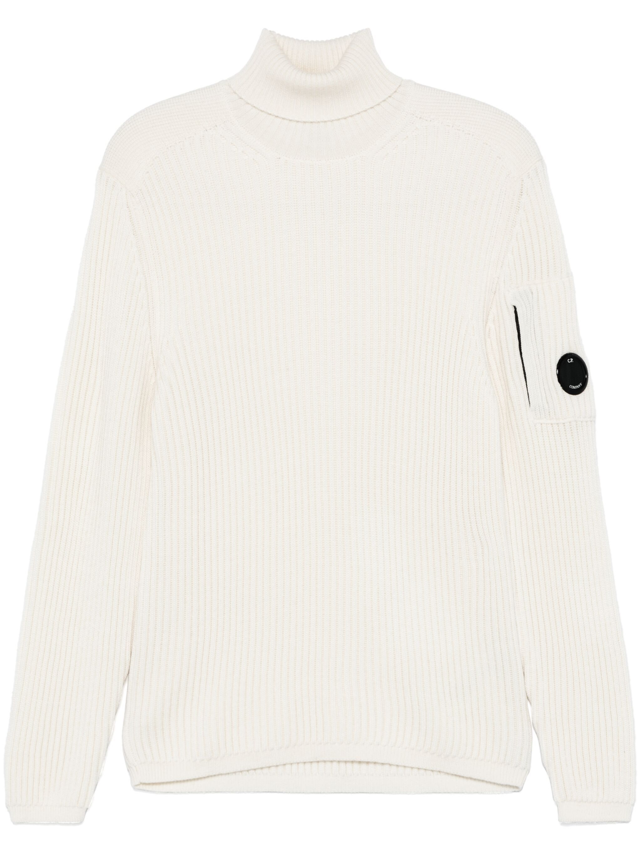 C.P. Company o1y1224 Turtleneck Sweater in Ivory Size US L / EU 52-54 / 3 - 1 Thumbnail