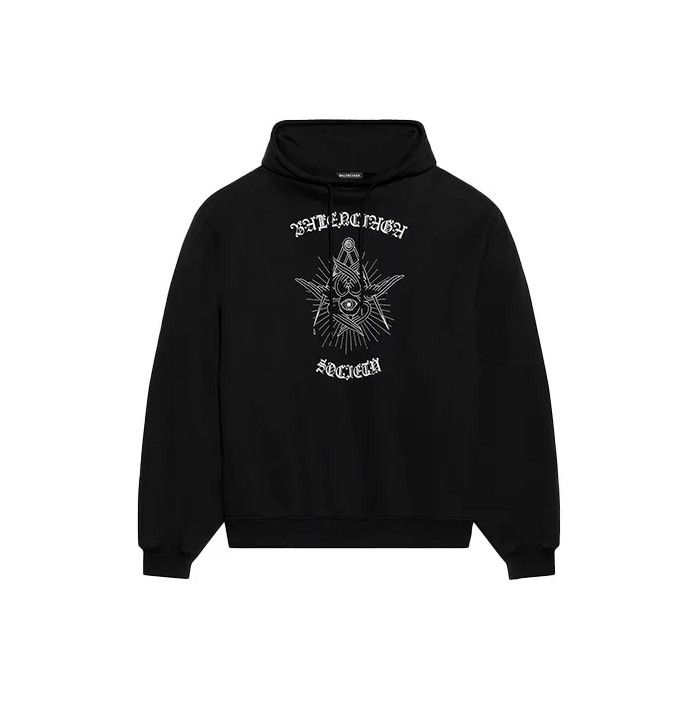Balenciaga Balenciaga Black Graphic Print Hoodie Size US XS / EU 42 / 0 - 1 Thumbnail