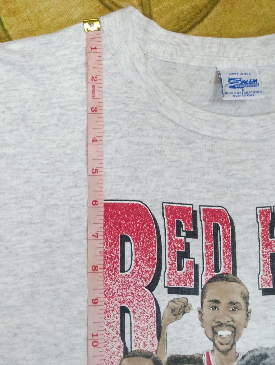 NBA × Vintage Vintage 90s NBA Playoffs Chicago Bulls Red Heat T-shirt Size US L / EU 52-54 / 3 - 23 Thumbnail