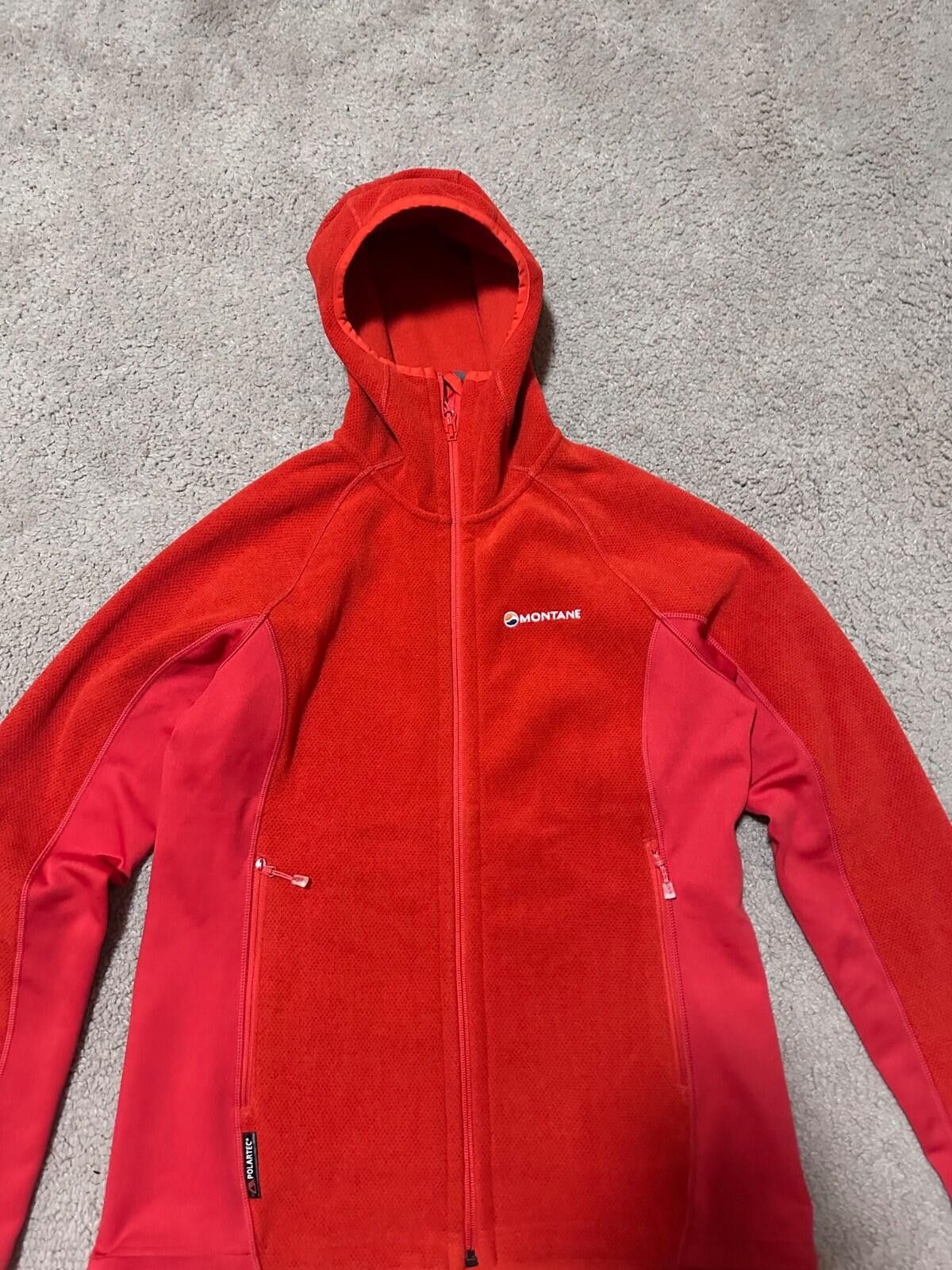 Montane Montane Red Hooded Lightweight Fleece Jacket Sz L Size L / US 10 / IT 46 - 4 Thumbnail